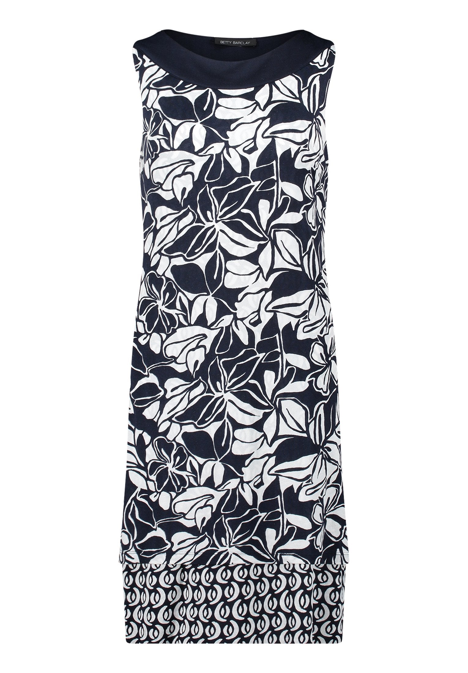 Jerseykleid (Dark Blue/cream)