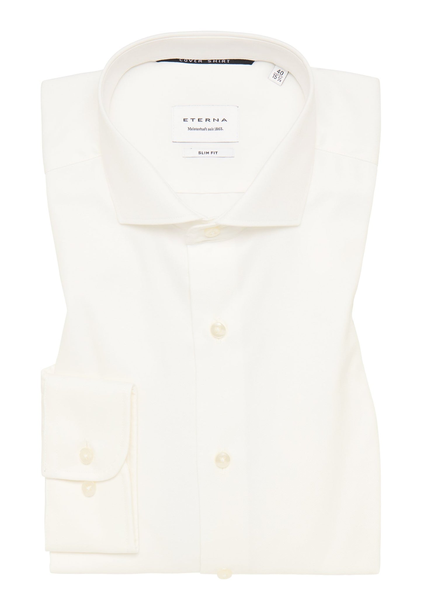 Eterna Langarm Hemd Slim Fit Cover Shirt Twill (Champagner)