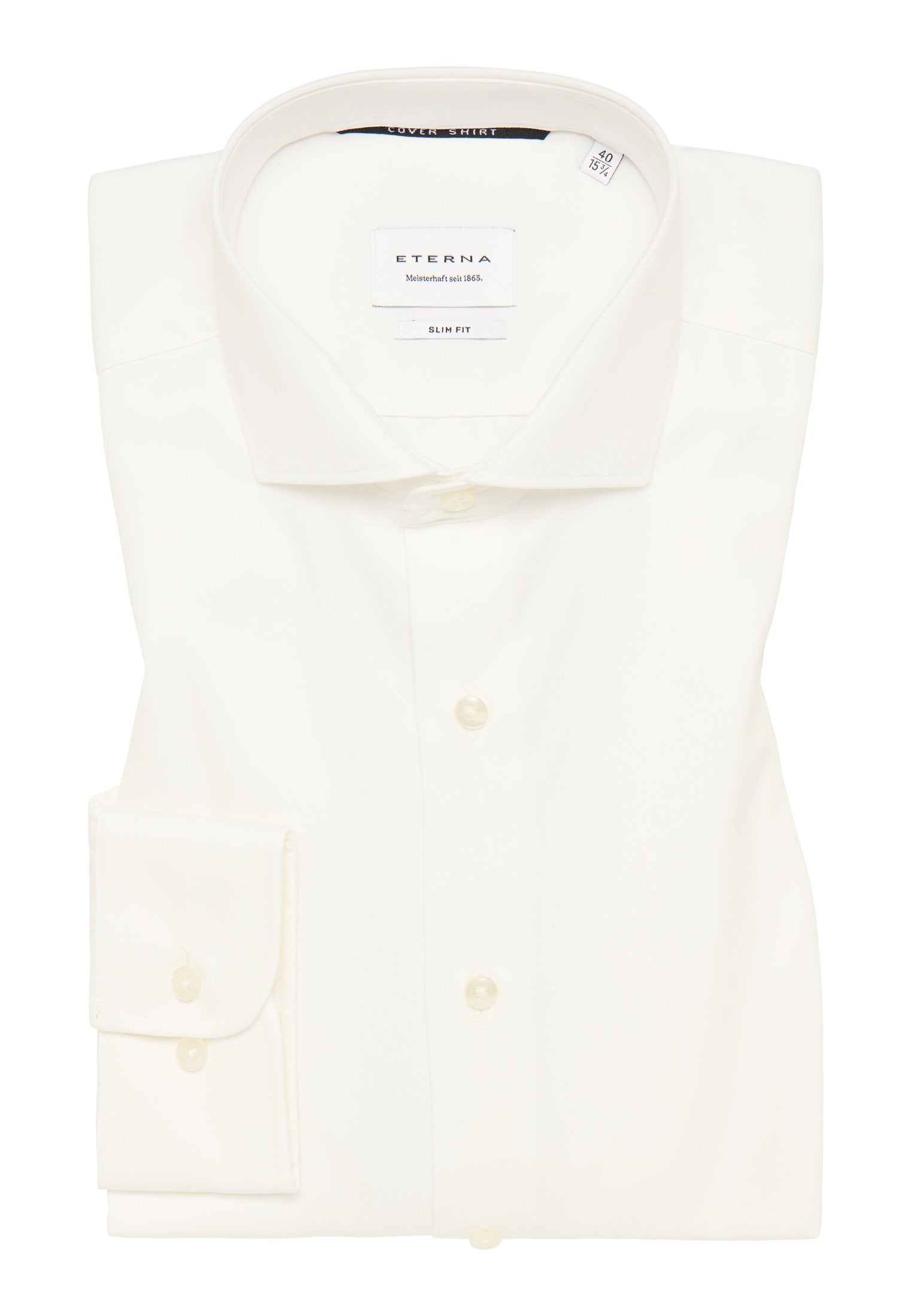 Eterna Langarm Hemd Slim Fit Cover Shirt Twill (Champagner)