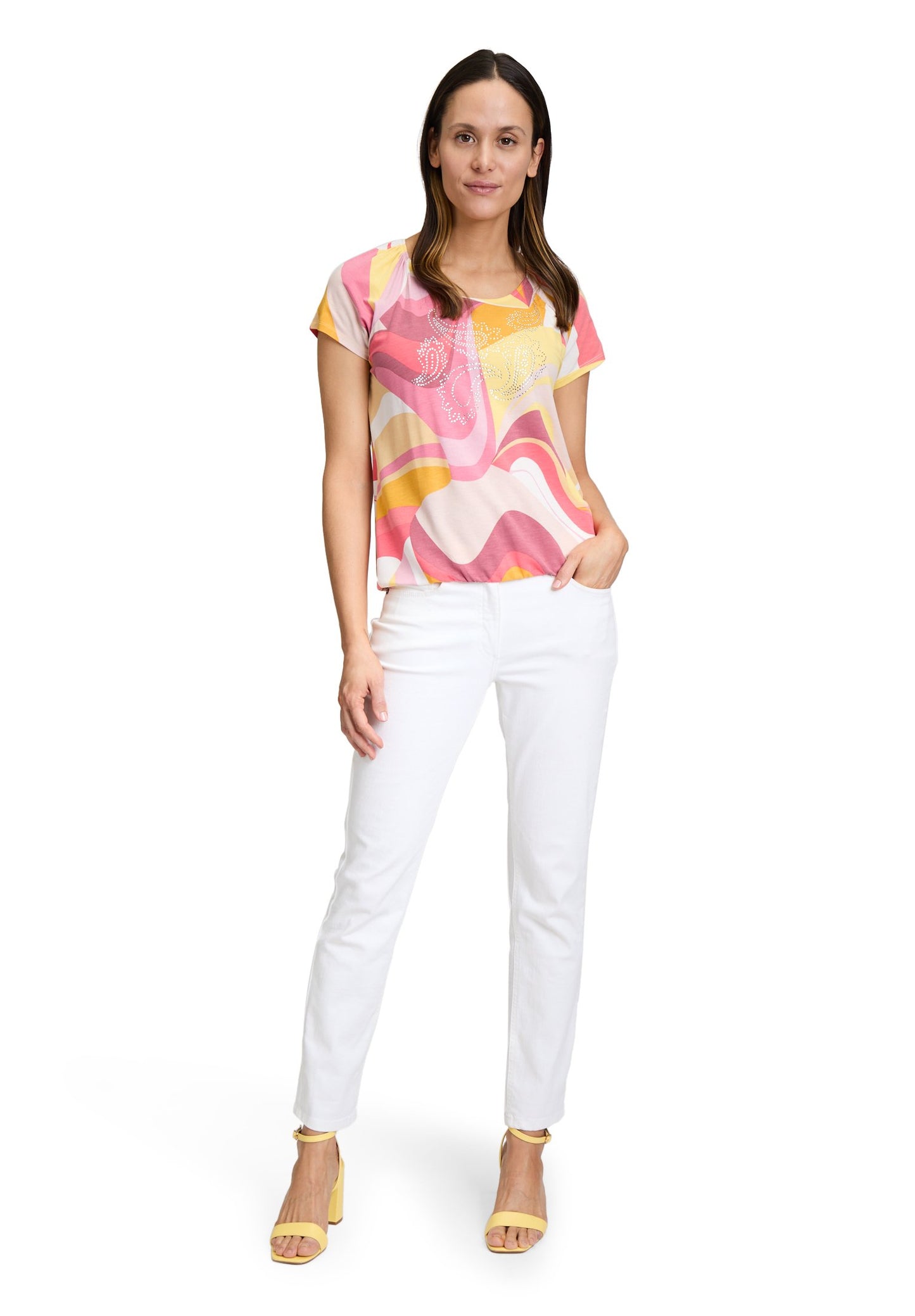 Printshirt (Rosé/yellow)