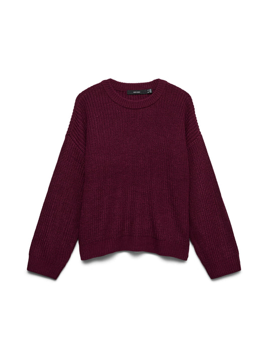 Vmlea Ls O-neck Pullover Noos (Windsor Wine)