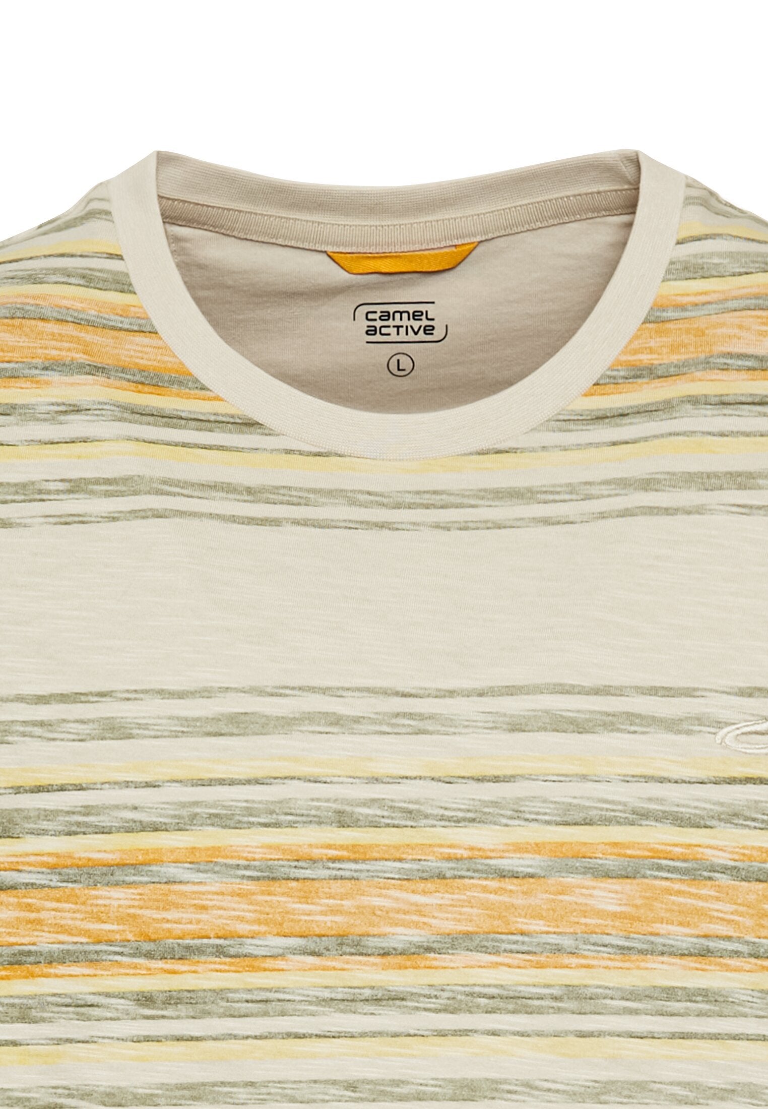 T-Shirt mit Streifenmuster aus Baumwolle (Sunflower)