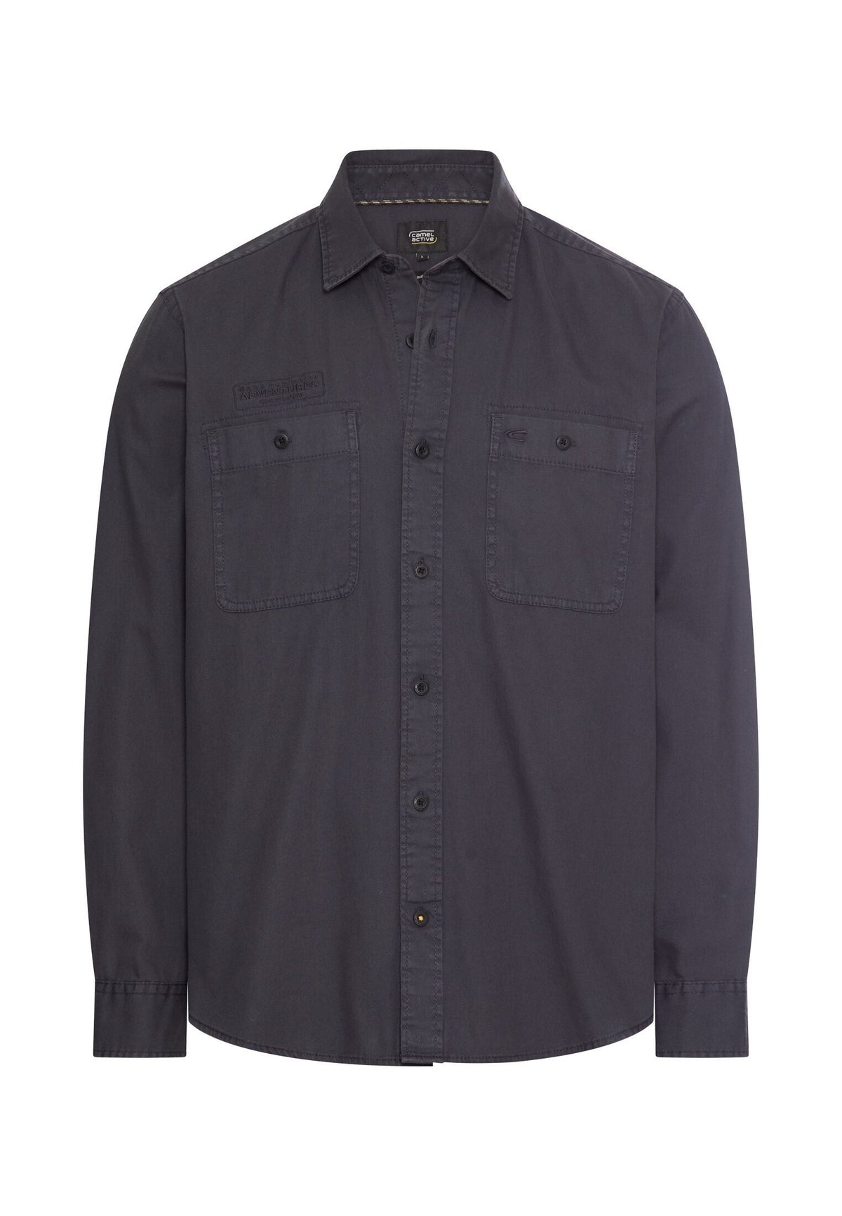 Langarmhemd aus kernigem Canvas (Dark Navy)