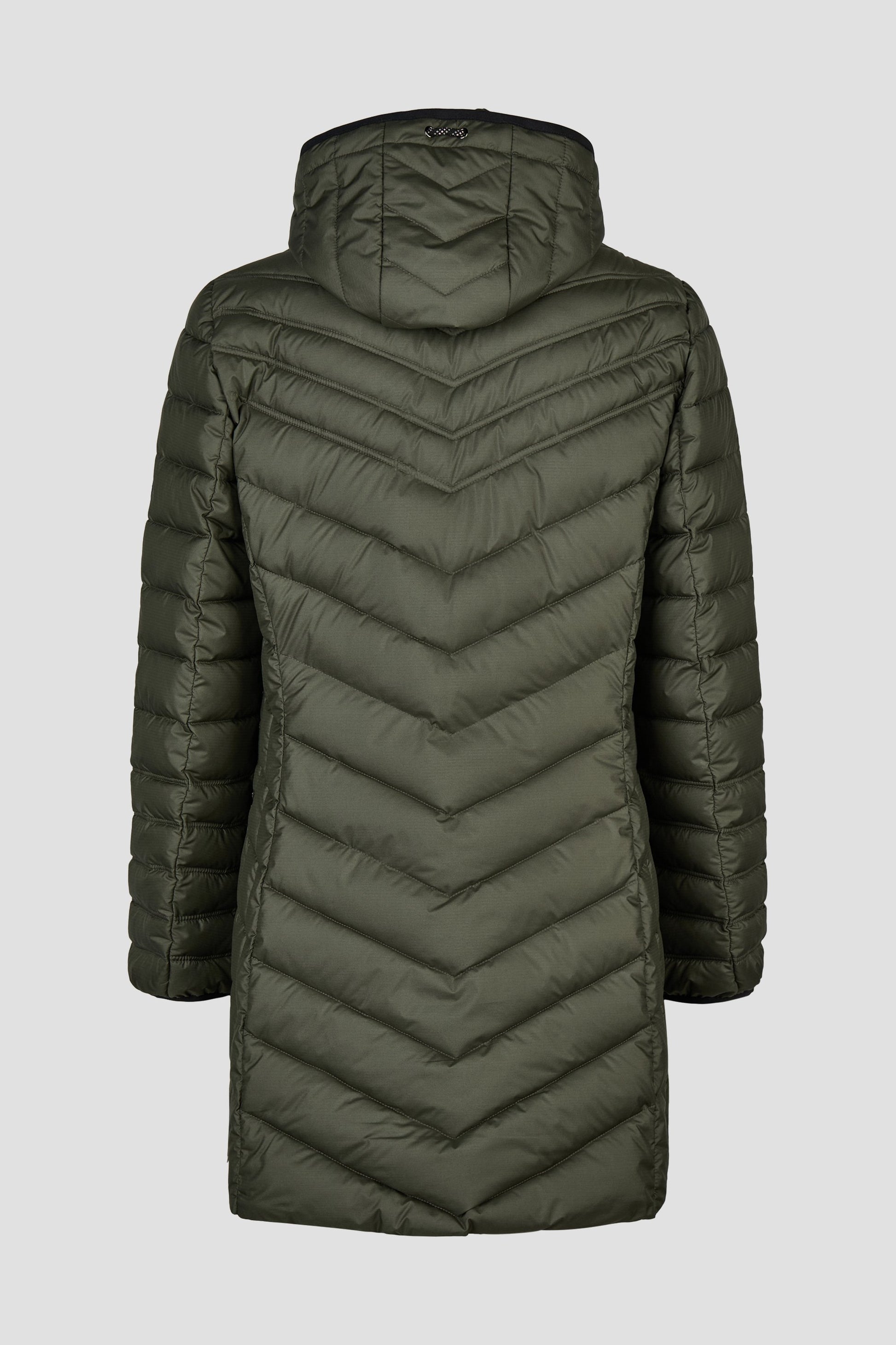 Jacke Down Free mit Kapuze (Khaki)