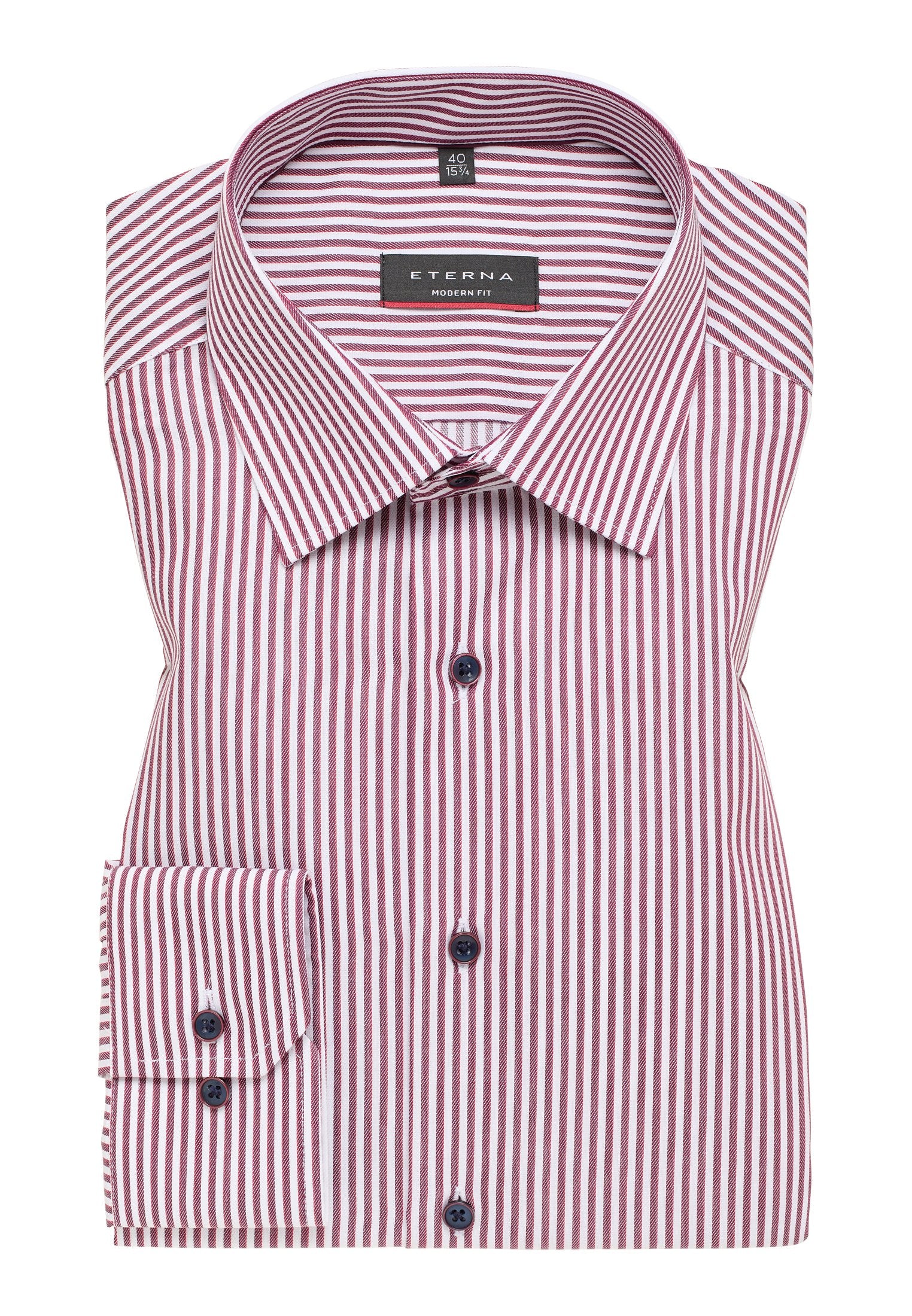 Hemd Twill Langarm (Dunkelrot)