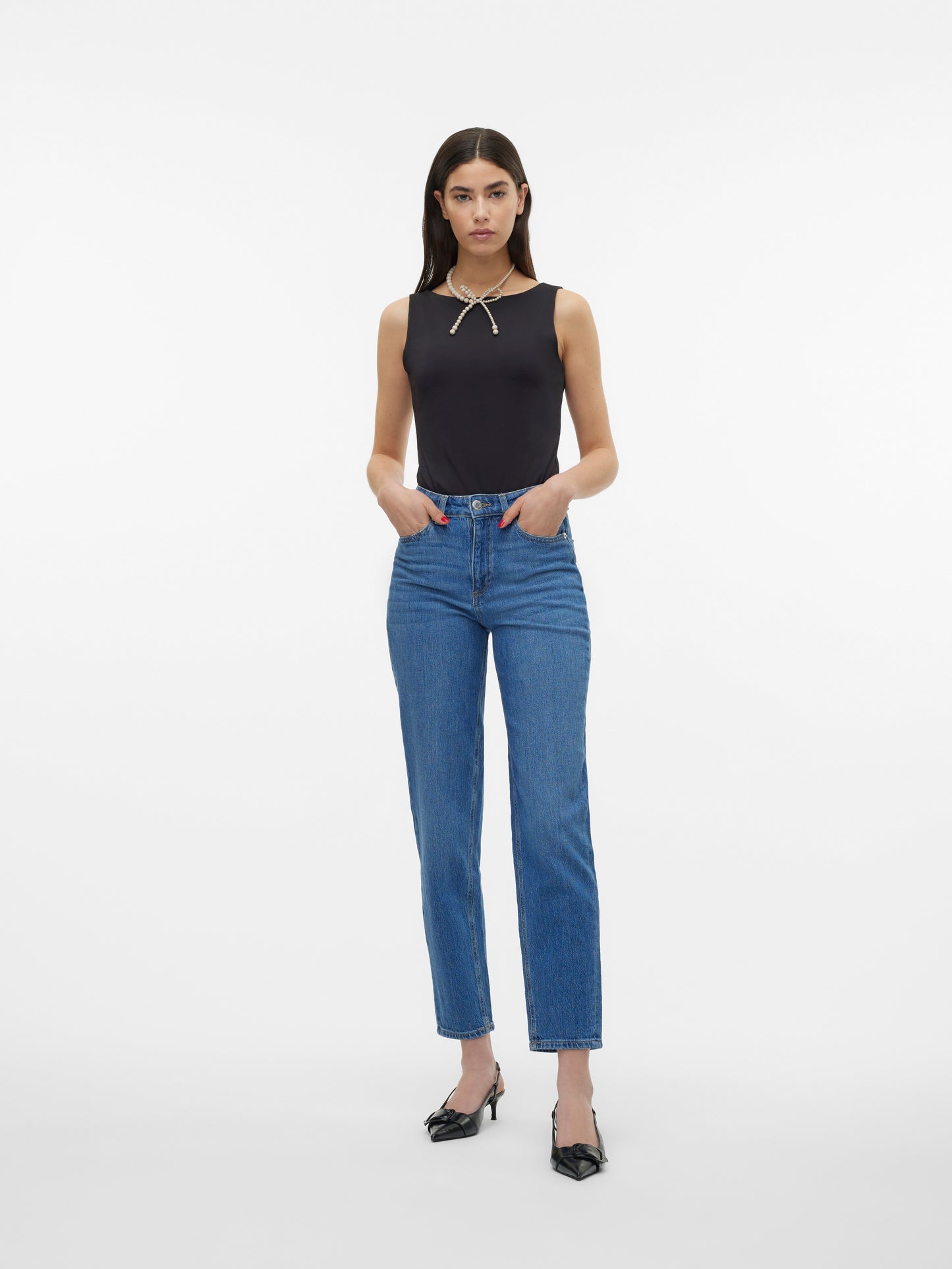 Vmtessa Hr Mom Jeans Ra380 Ga Noos (Medium Blue D)