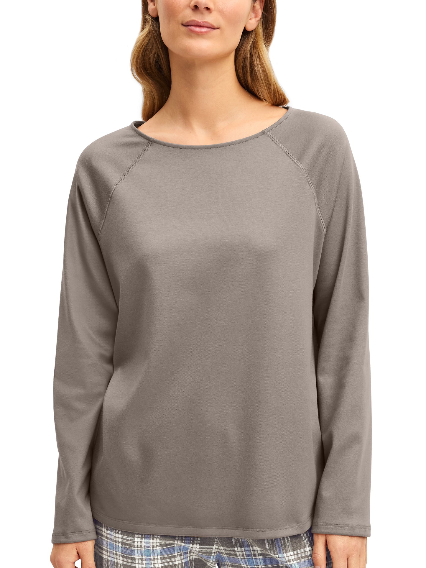 DAMEN Shirt langarm (Truffle Mousse)