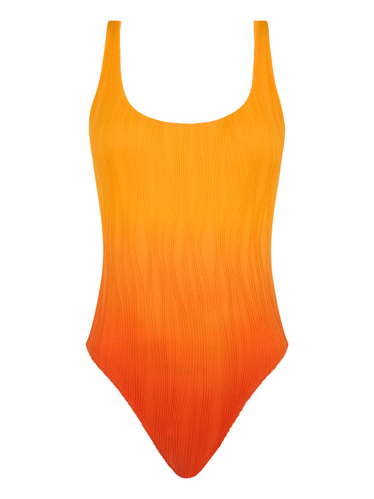 Swim One Size Bügelloser T-Shirt Badeanzug (Sunrise Tie & Dy)