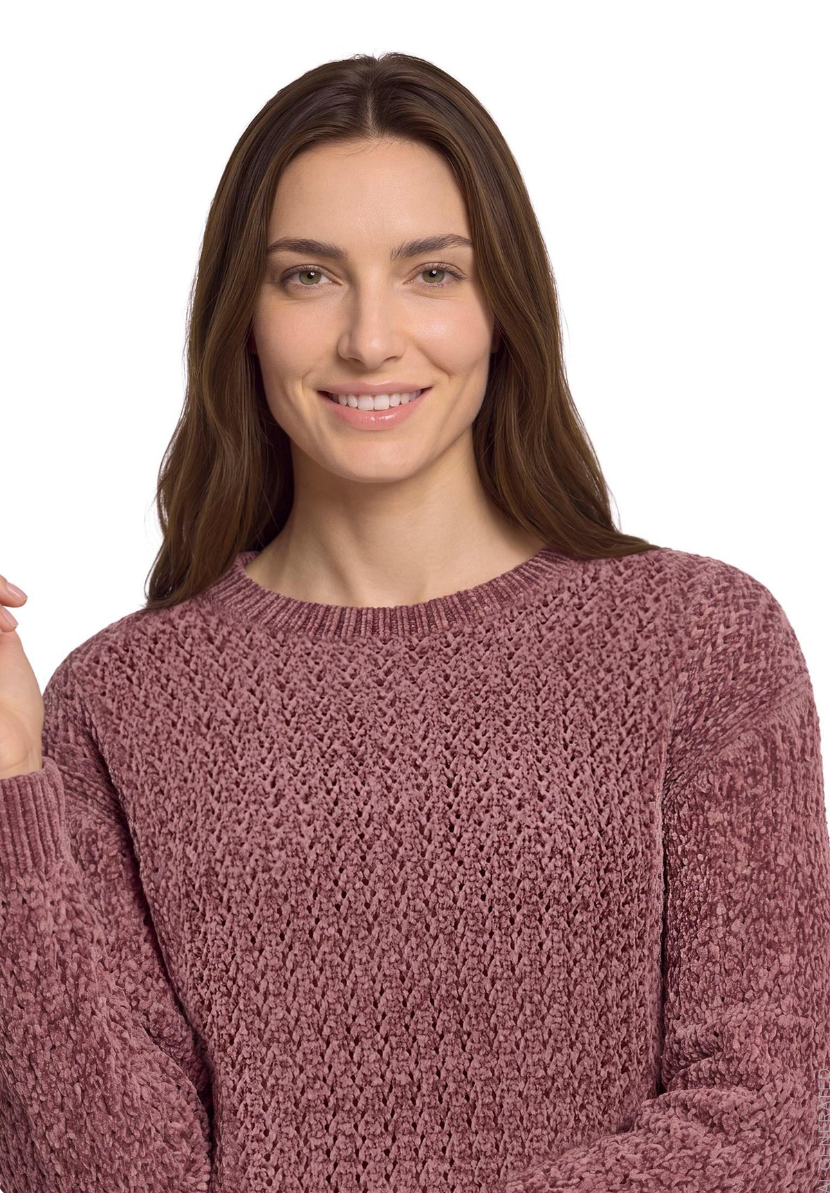 Grobstrick-Pullover (Rose Taupe)