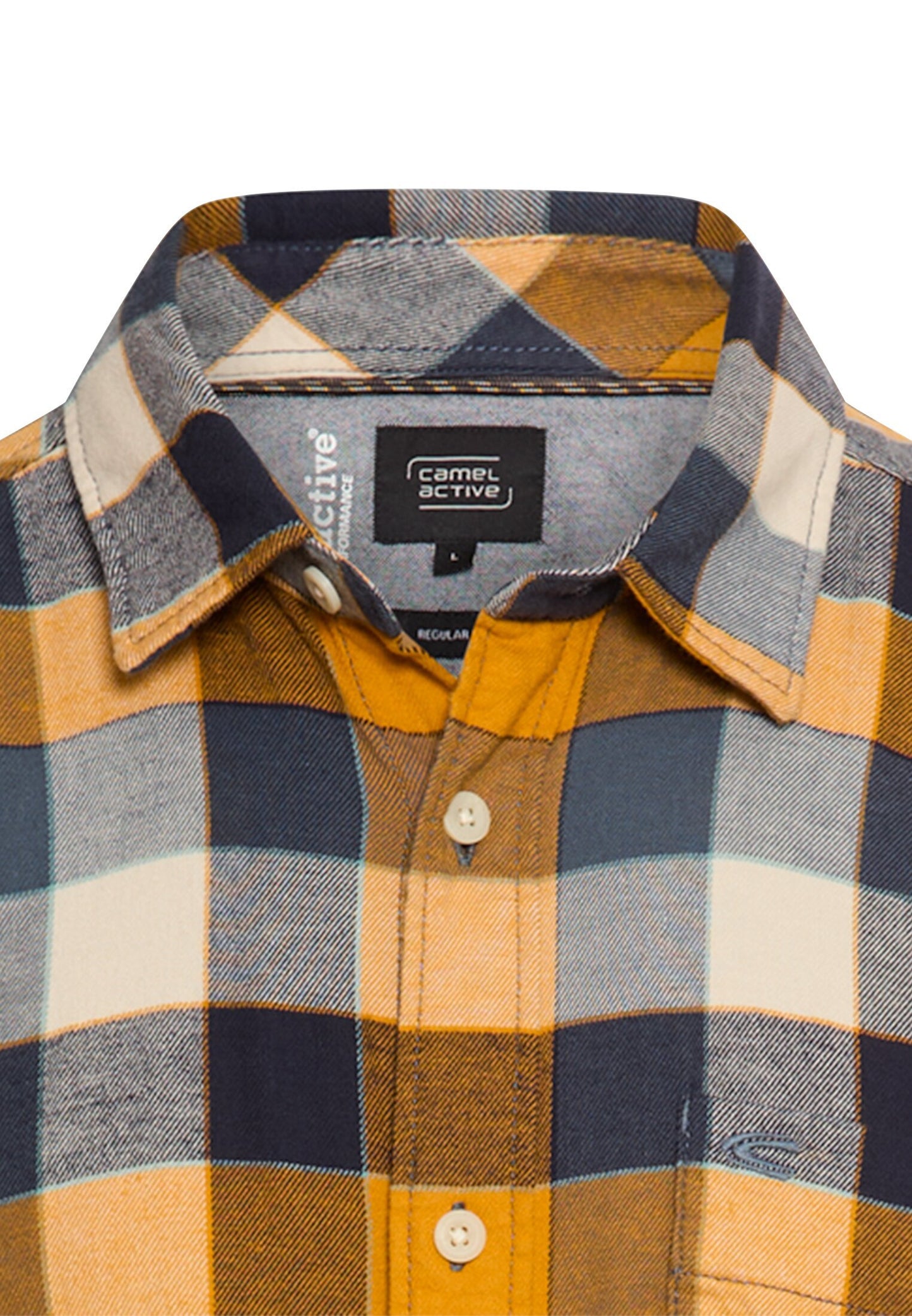 fleXXXactive® Langarmhemd aus leichtem Flanell (Burned Yellow)