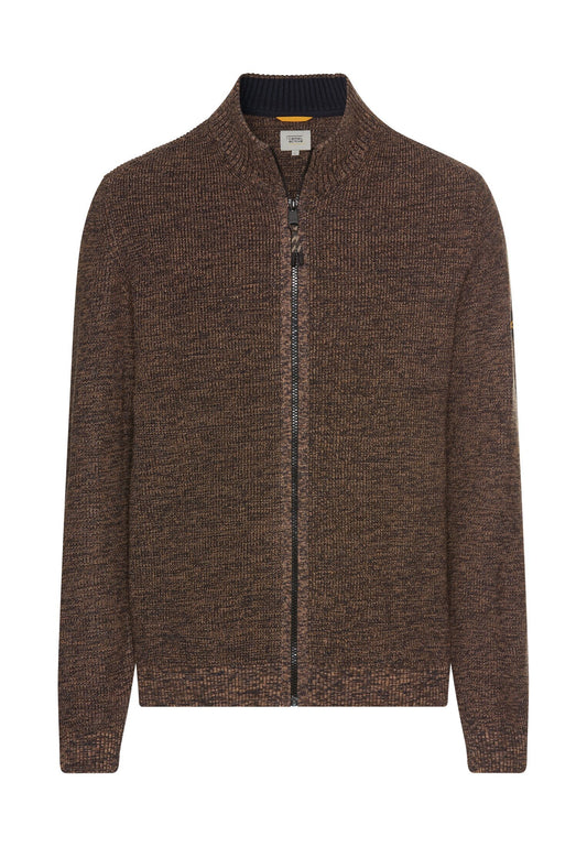 Strickjacke aus einem soften Baumwollmix (Dark Brown)