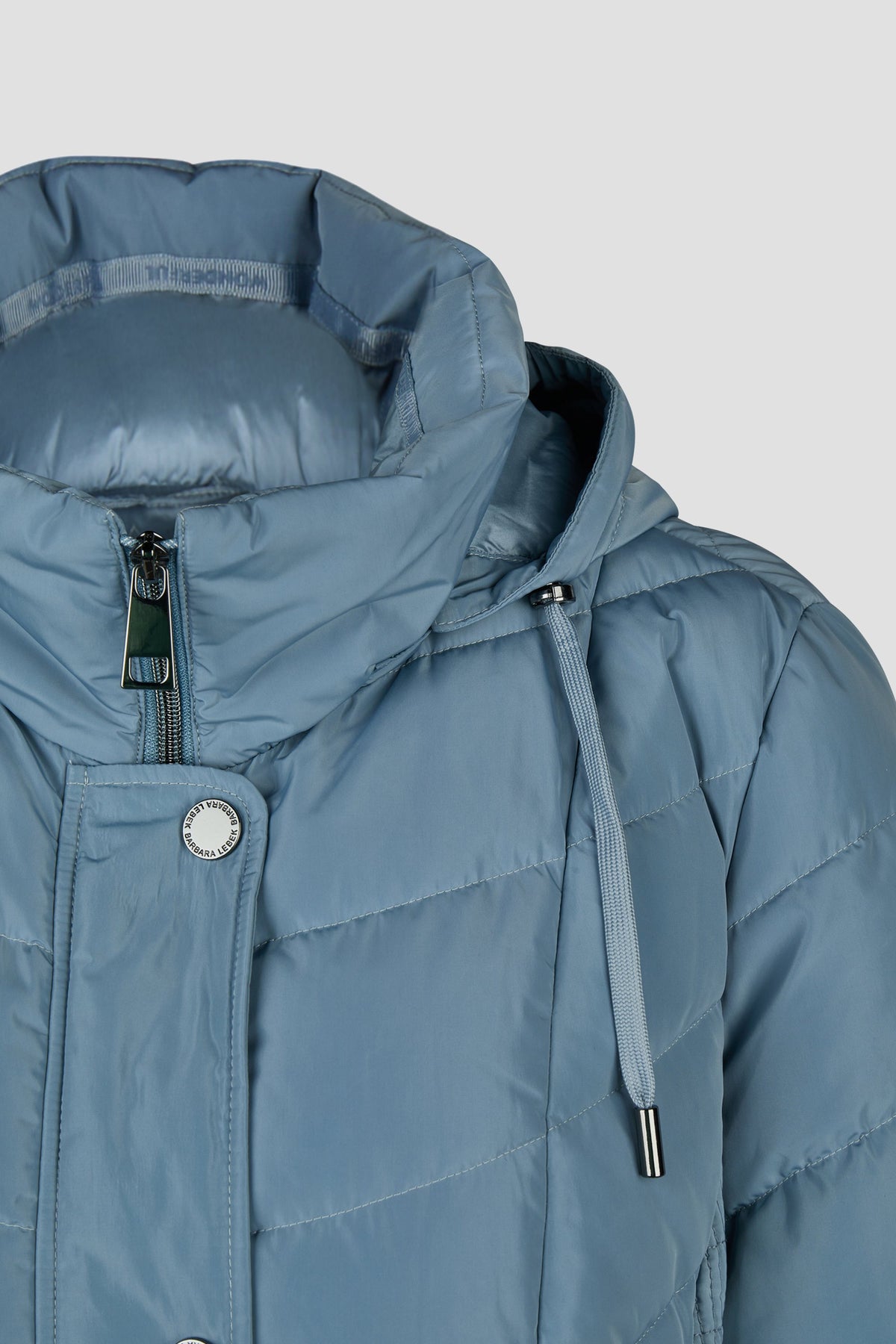 Jacke Down Free mit Kapuze (Ice Blue)