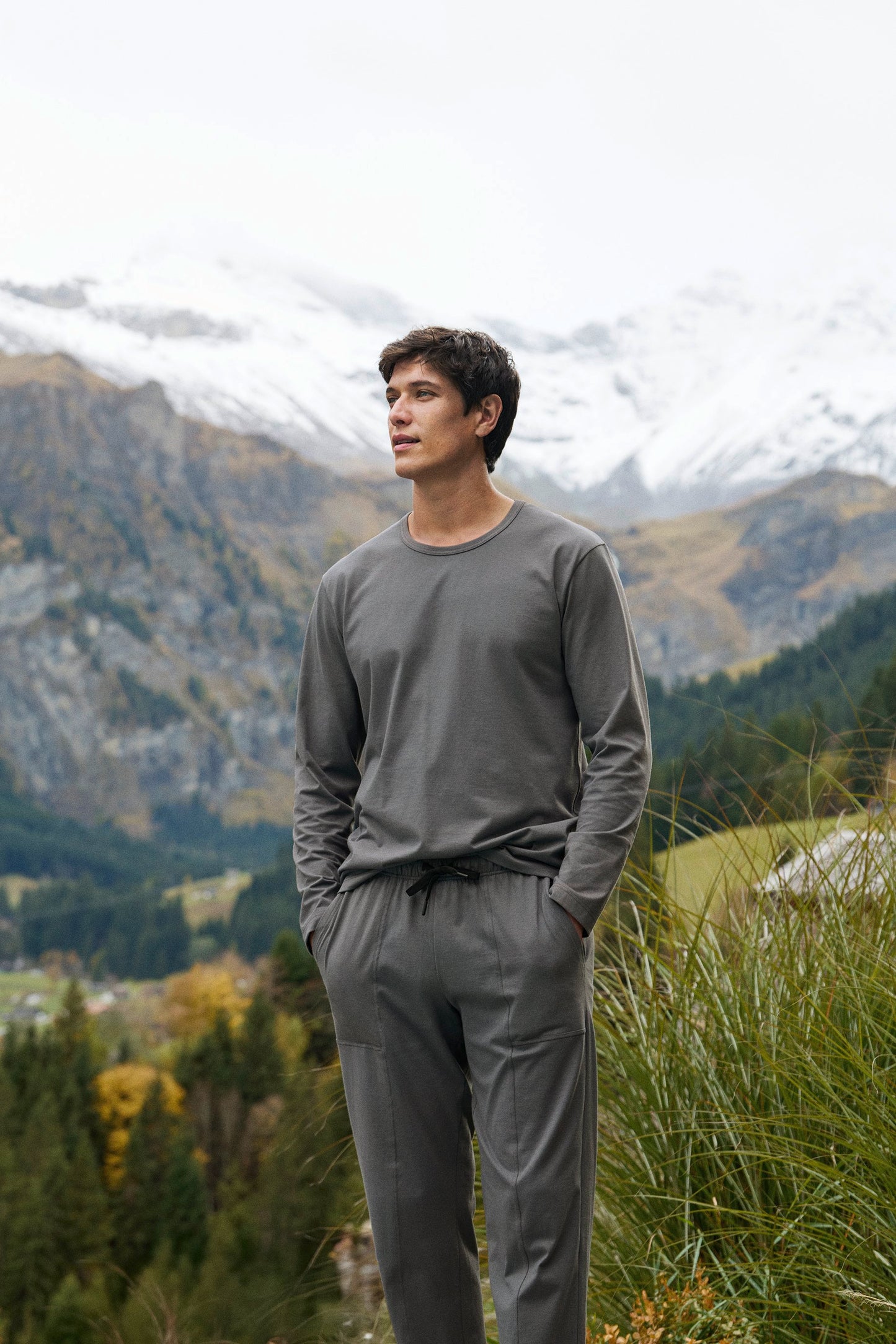 HERREN Shirt langarm (Tornado Grey)