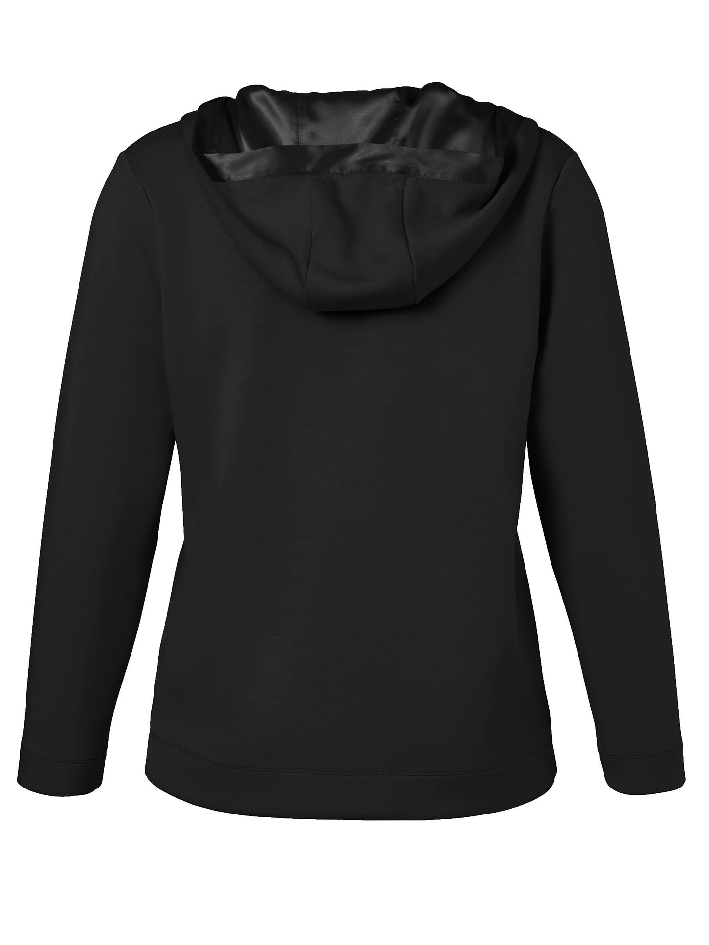Sweatshirt Kapuze 1/1 Arm Materialmix (Black)