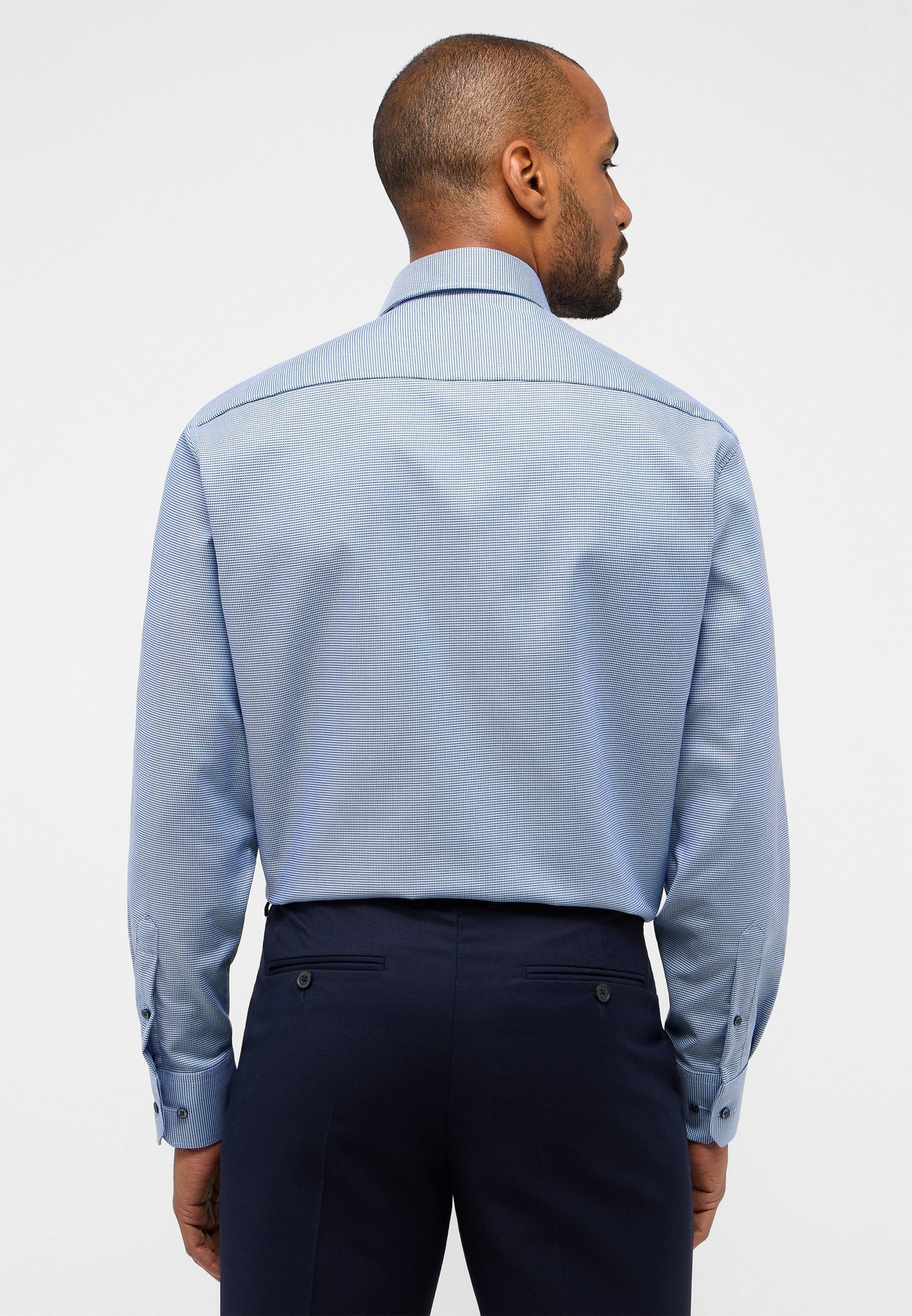 Hemd Twill Langarm (Blau)