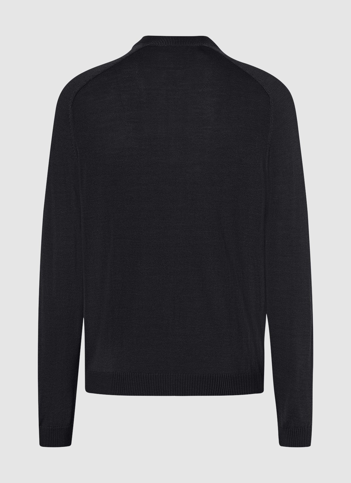 Strickjacke Zip 1/1 Arm (Black)