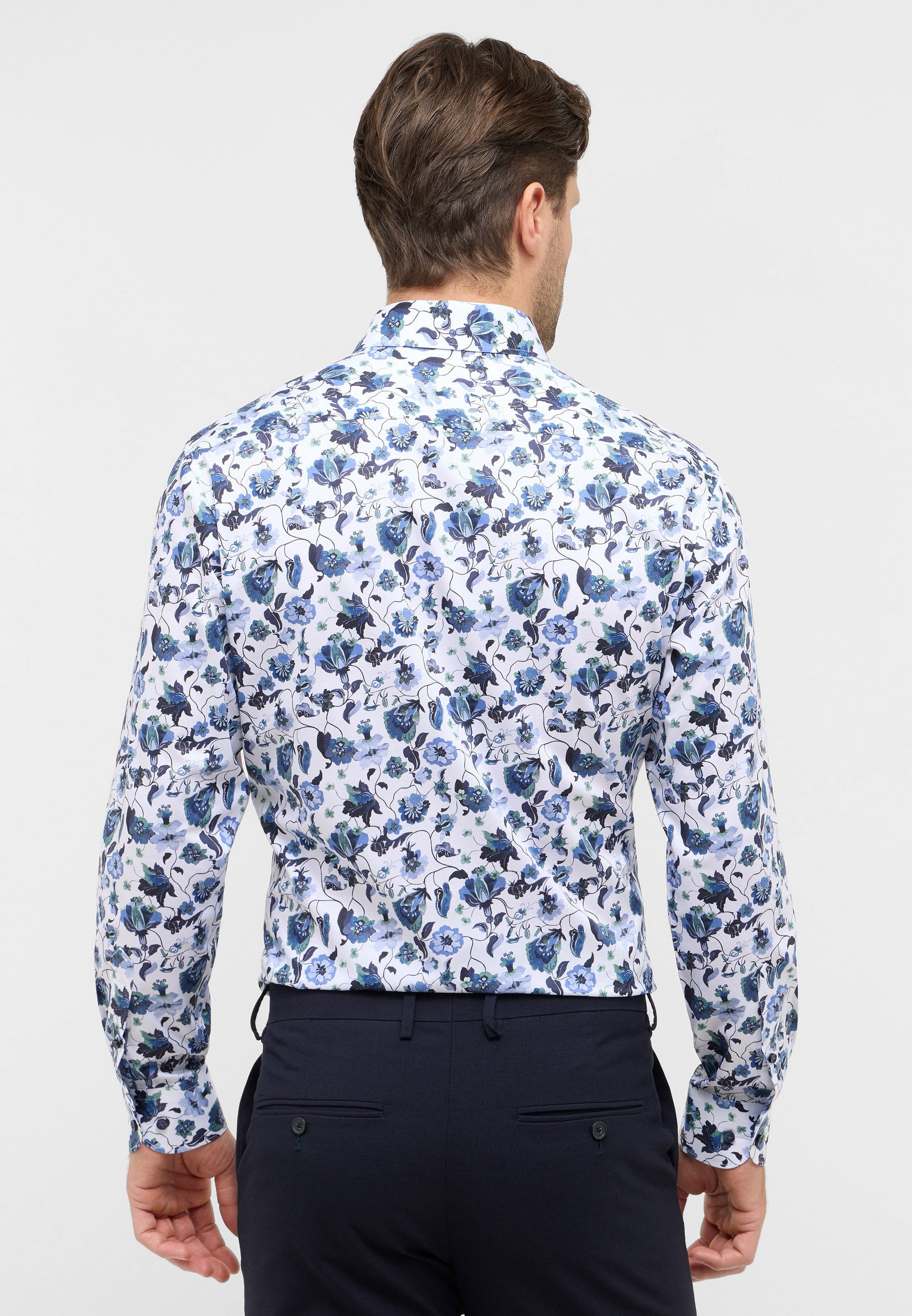 Hemd Twill Langarm (Dunkelblau)