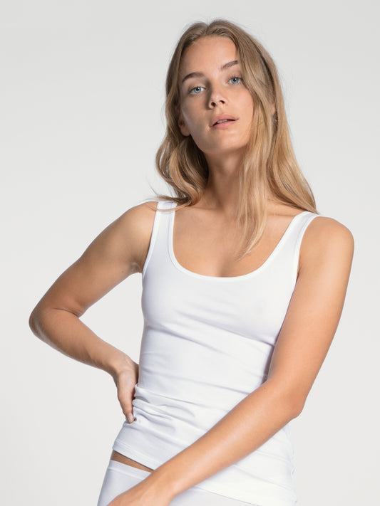 DAMEN Top ohne Arm (Weiss)
