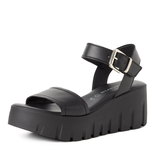 Sandalette (Black Leather)