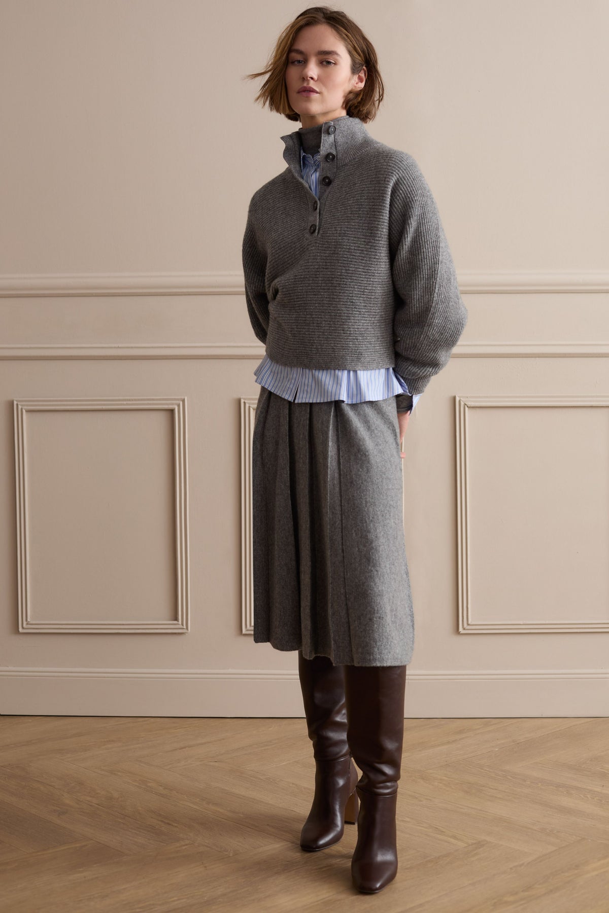 Rollkragenpullover (Grey)