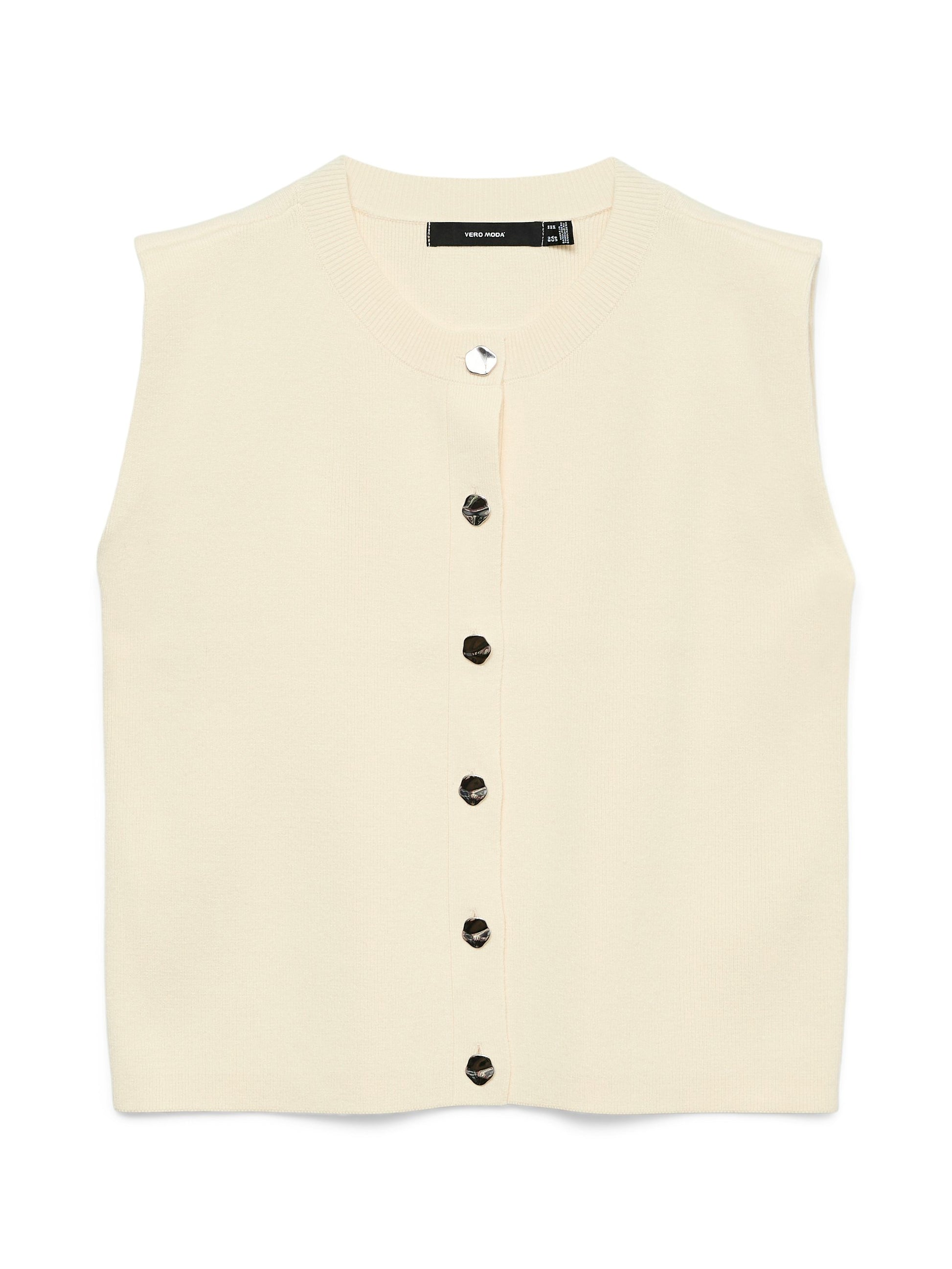 Vmgold Sl O-neck Button Vest Boo (Birch)