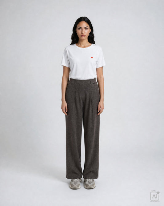 Herringbone Interlock Pants (Dark Choc)