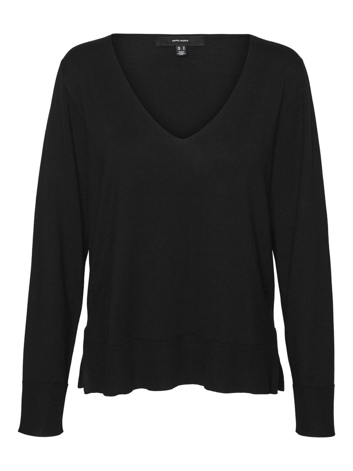 Vmsilje Ls V-neck Pullover Ga Noos (Black)