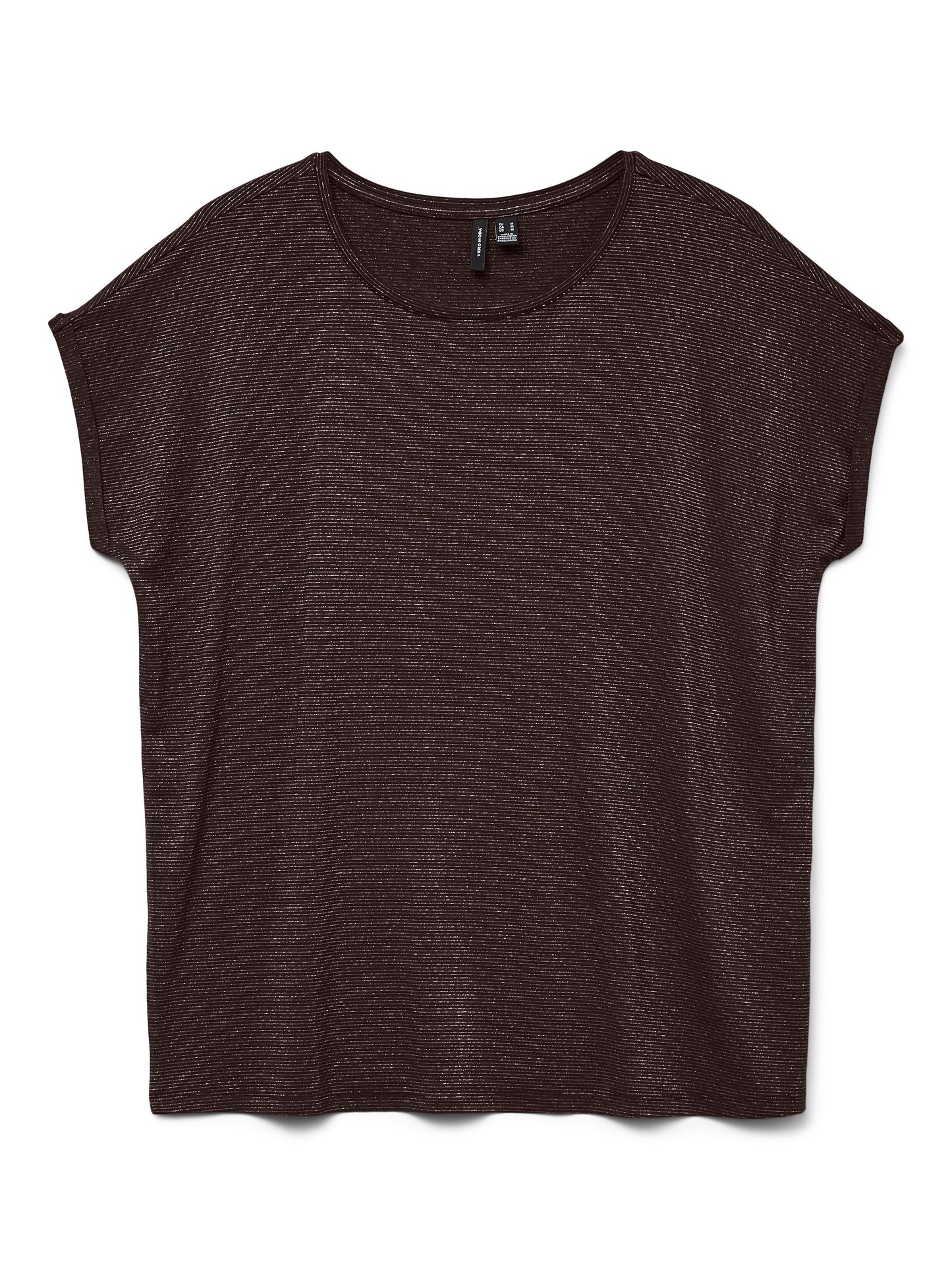 Vmlava Glitter Ss Top Stripe Lx Jrs Noos (Chocolate)