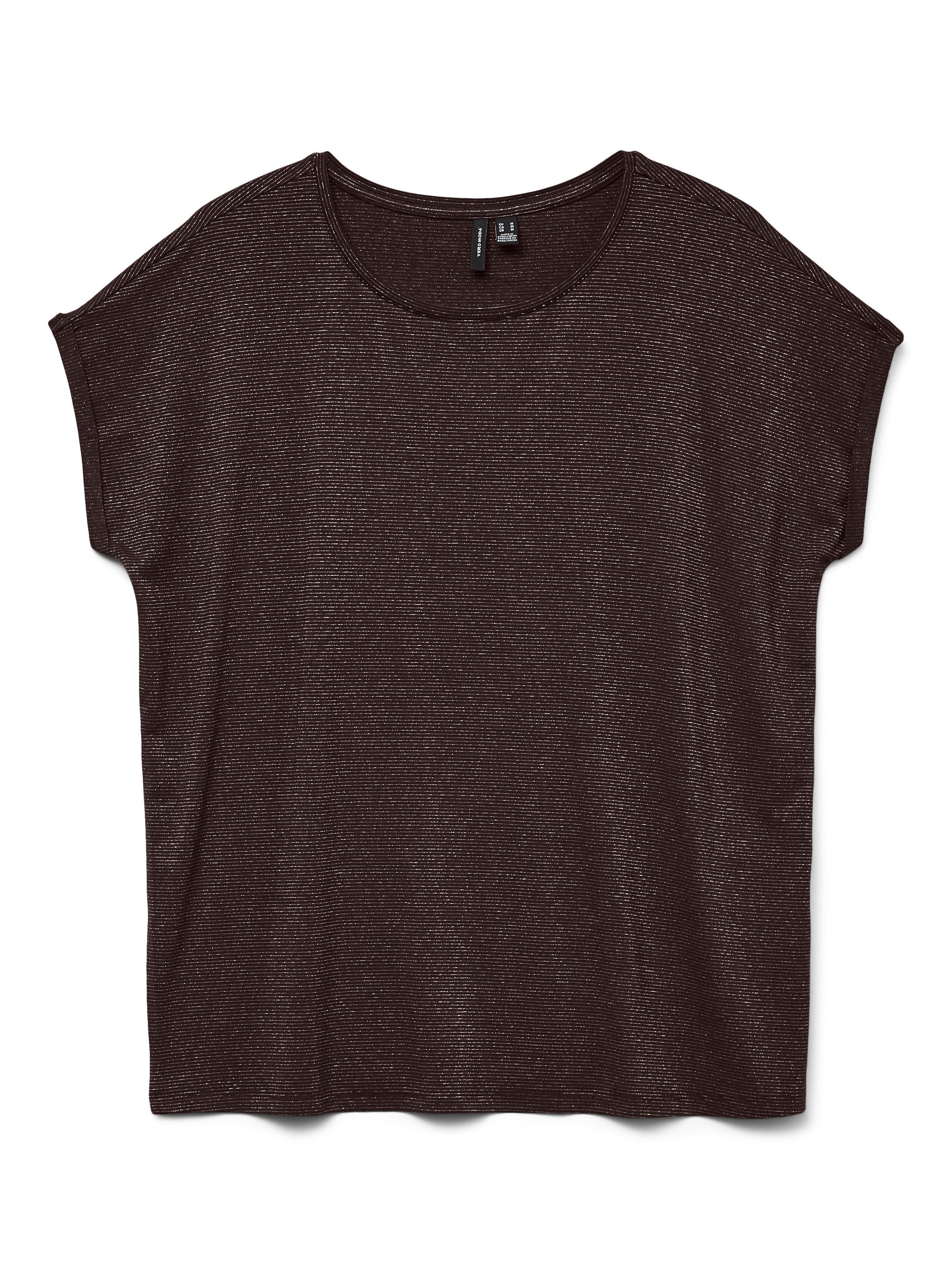 Vmlava Glitter Ss Top Stripe Lx Jrs Noos (Chocolate)