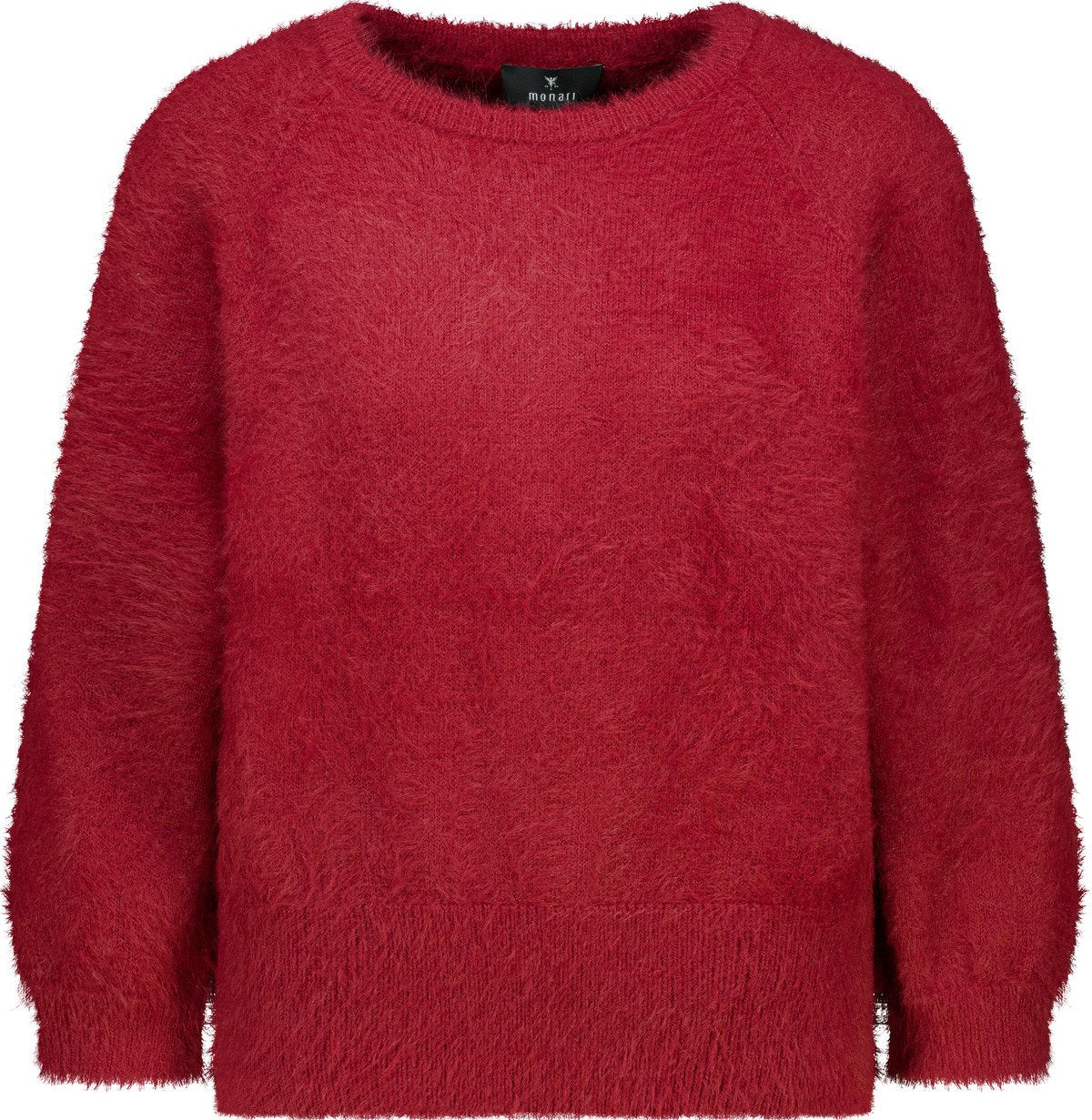 Strickpullover mit Plüsch (Red Dahlia)