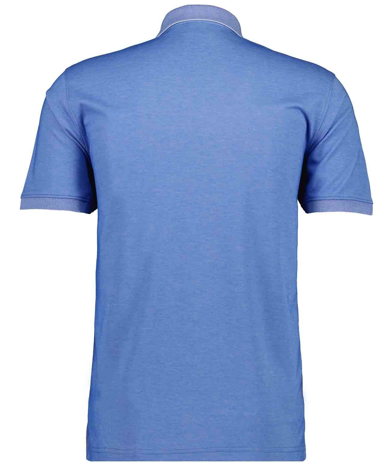 Softknit-Polo mit Brusttasche, kurzarm (Blau)
