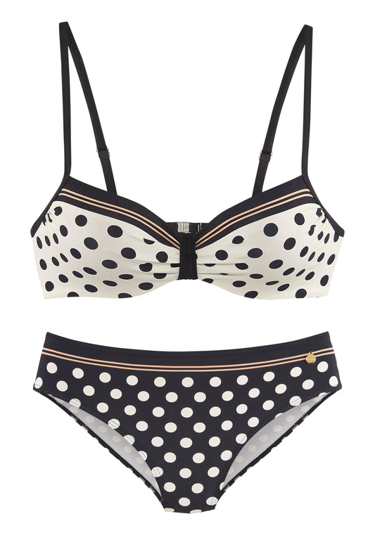 lascana Bügel-Bikini (Schwarz/crem)