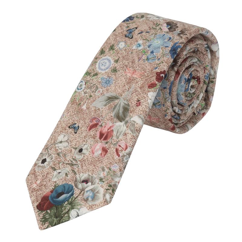 Krawatte Blume 6cm (Fb.5 Beige)