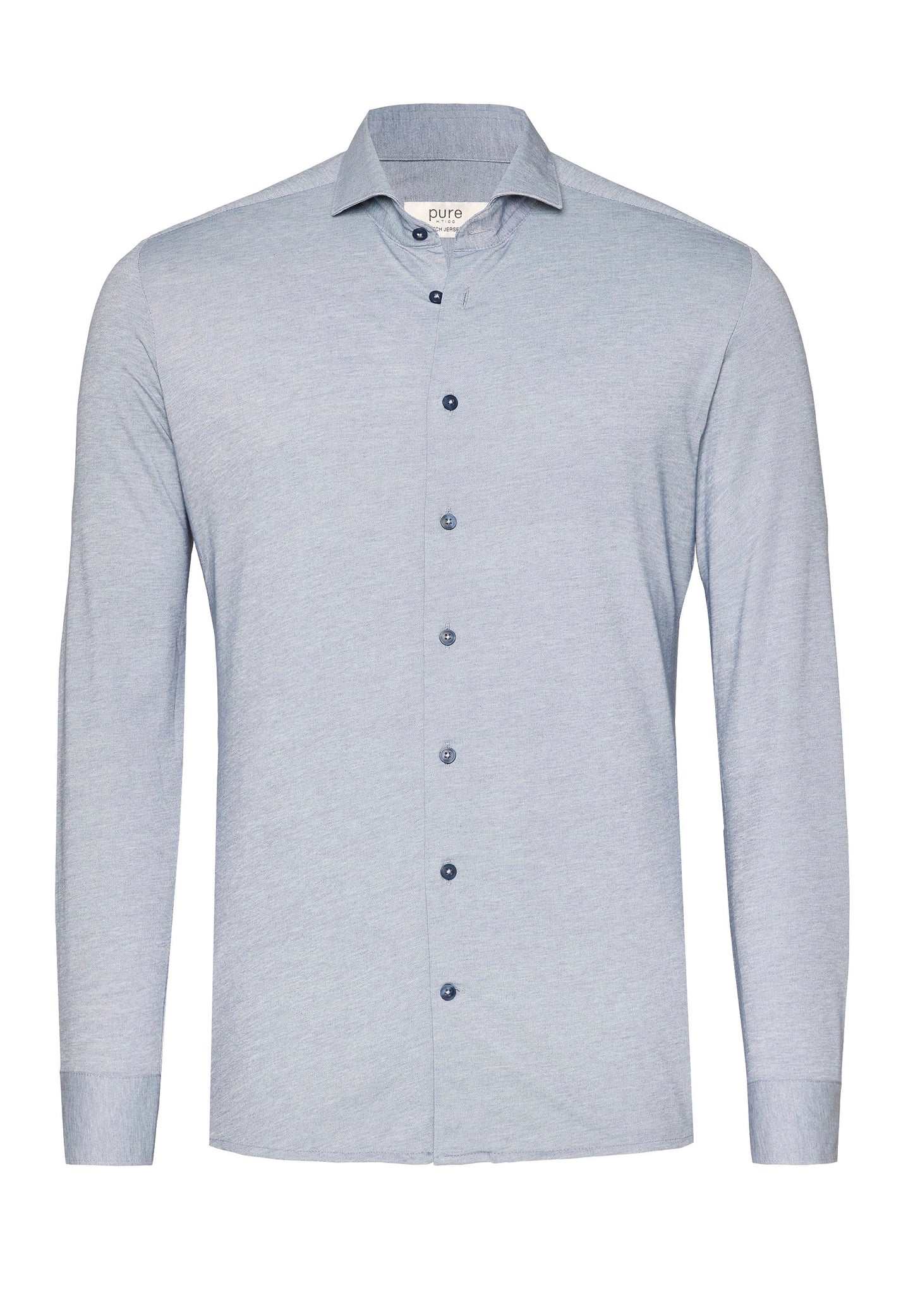 PURE- Tech Jersey Hemd Langarm (Uni Mittelblau)