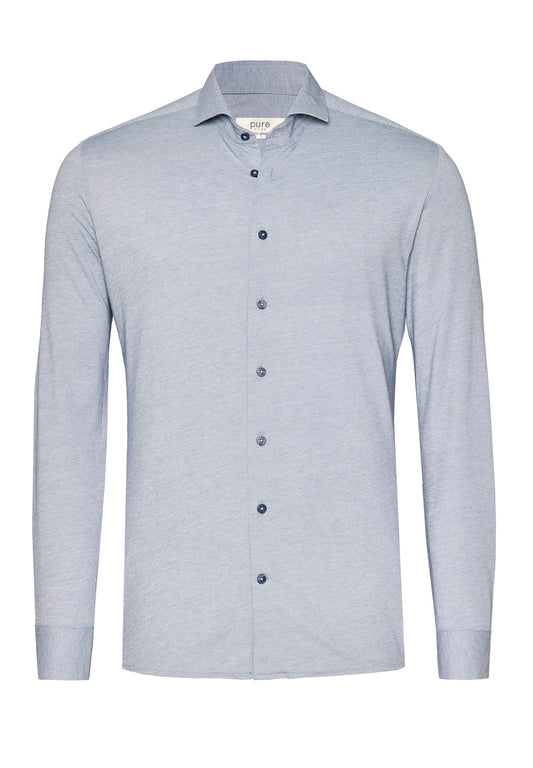 PURE- Tech Jersey Hemd Langarm (Uni Mittelblau)