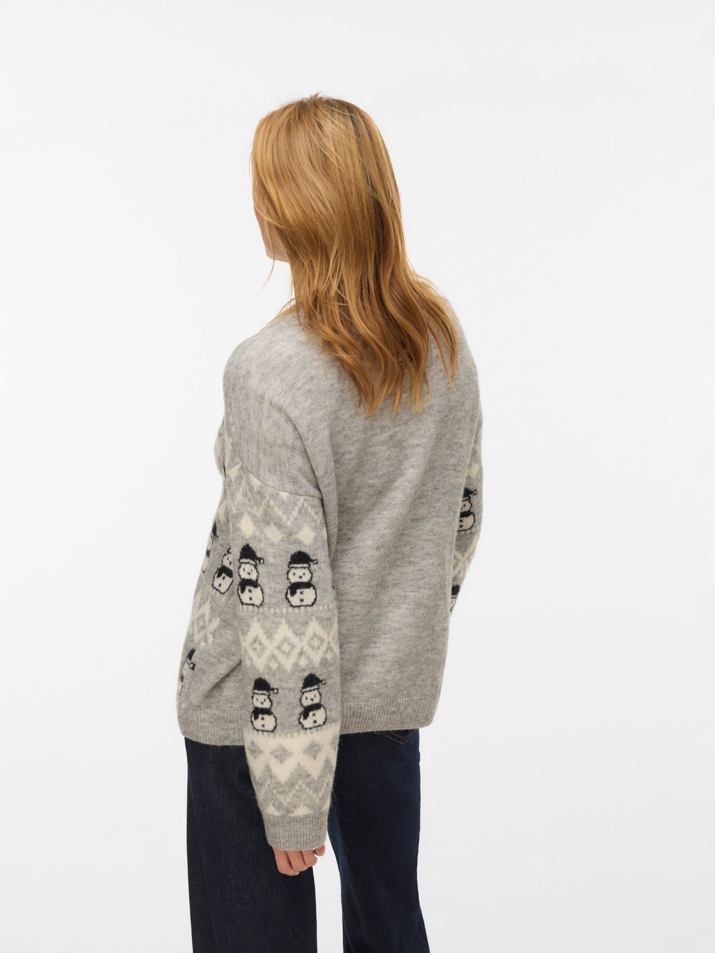 Vmfrostsnowman Ls O-neck Pullover Xmas (Light Grey)