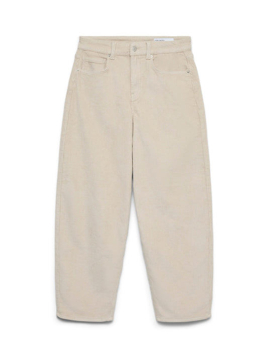 Vmbillie Hr Barrel Ank Cord Pants Noos (Oatmeal)