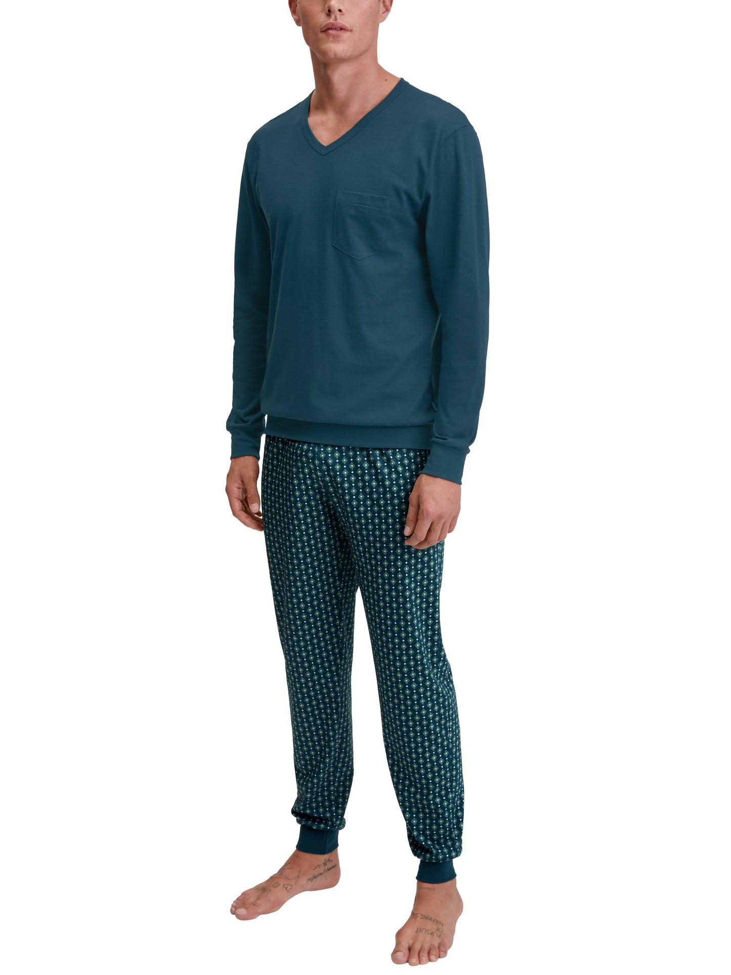 MEN Pyjamas with cuff (Deep Petrol)