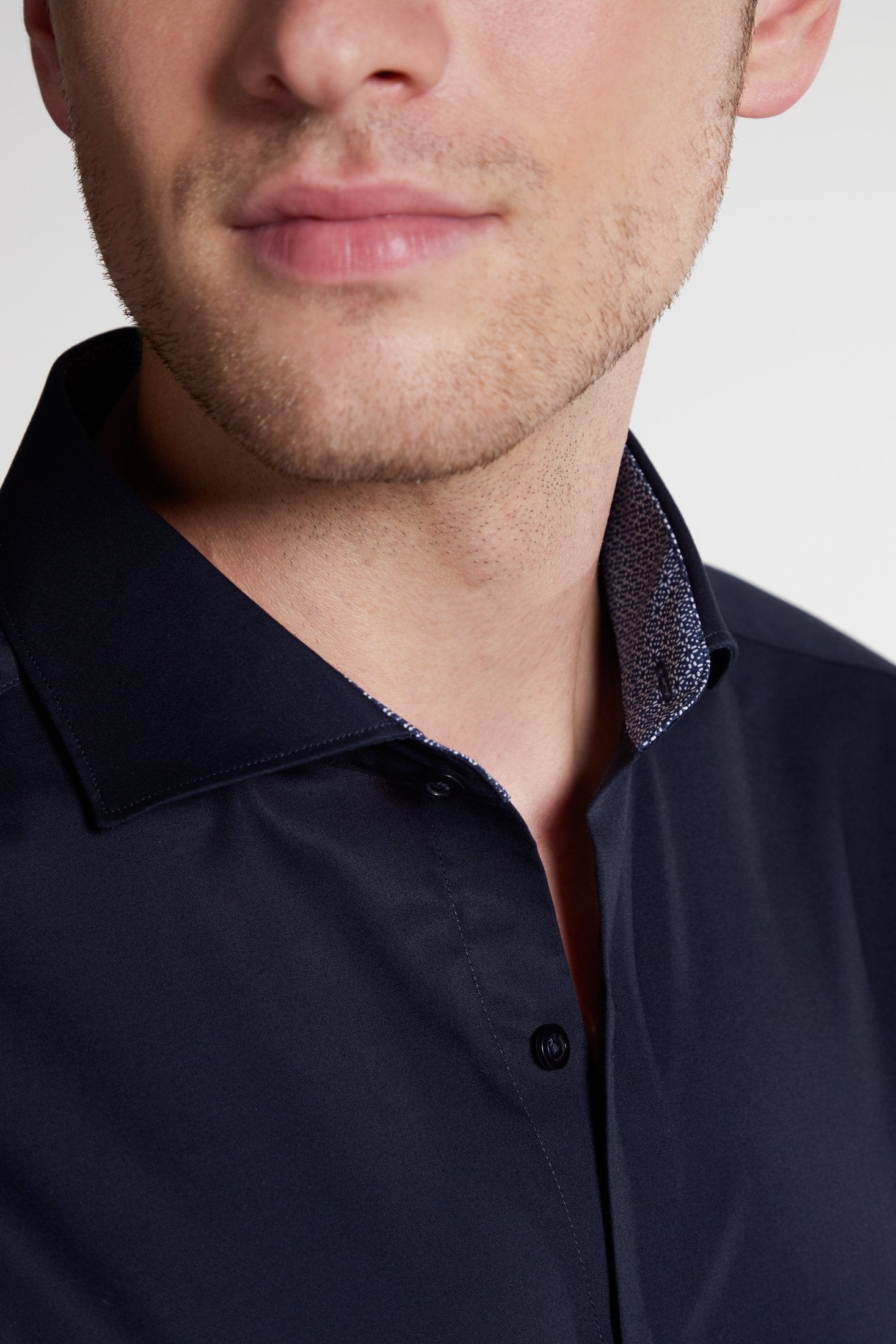 Hemd Stretch Langarm (Marine)