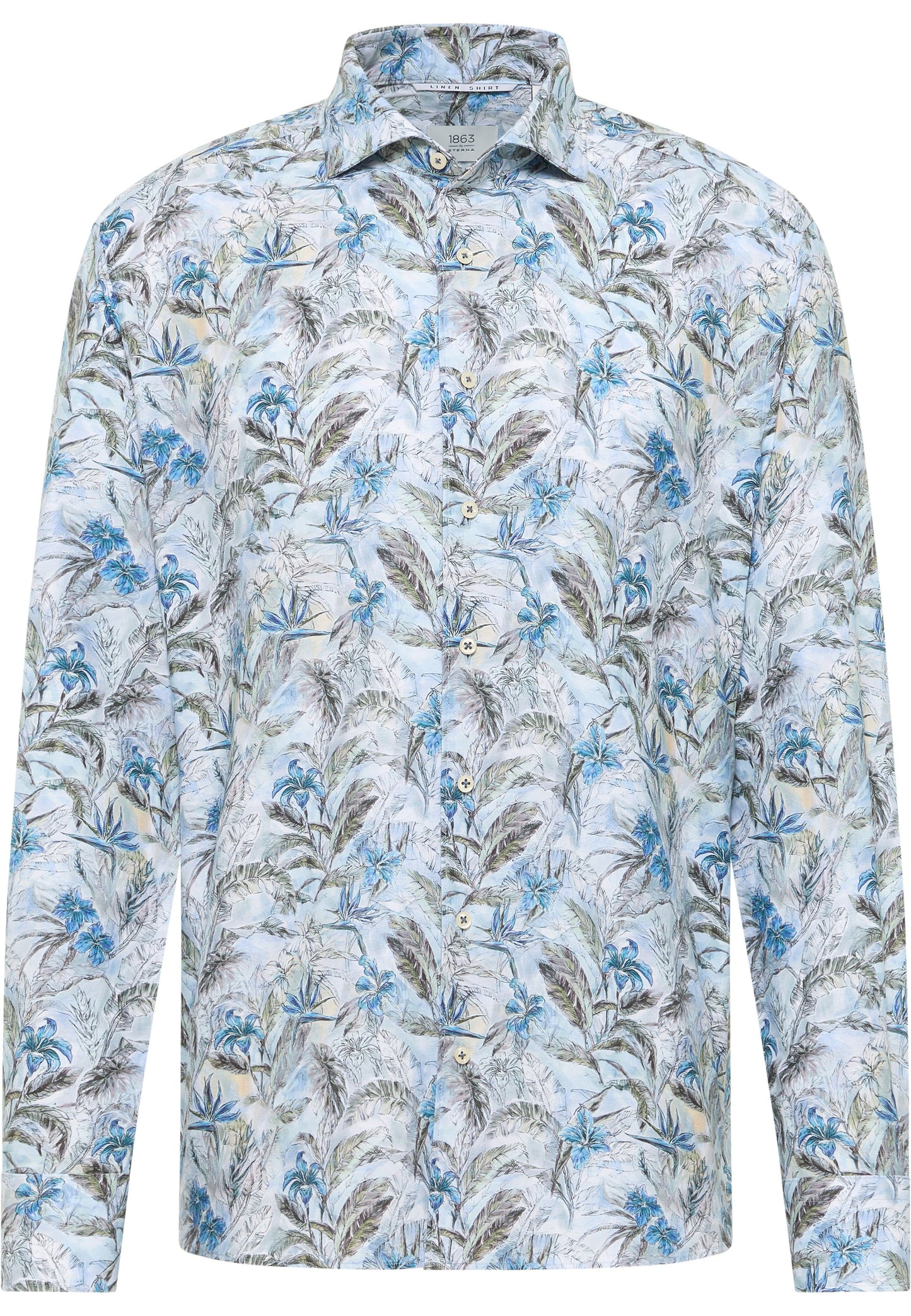 Linen Shirt Twill Langarm (Blau)