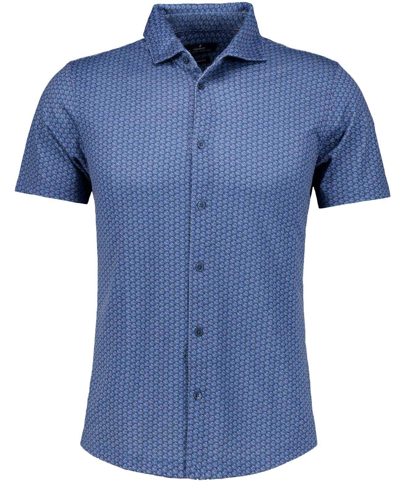 Softknit-Hemd mit Print, kurzarm (Marine)