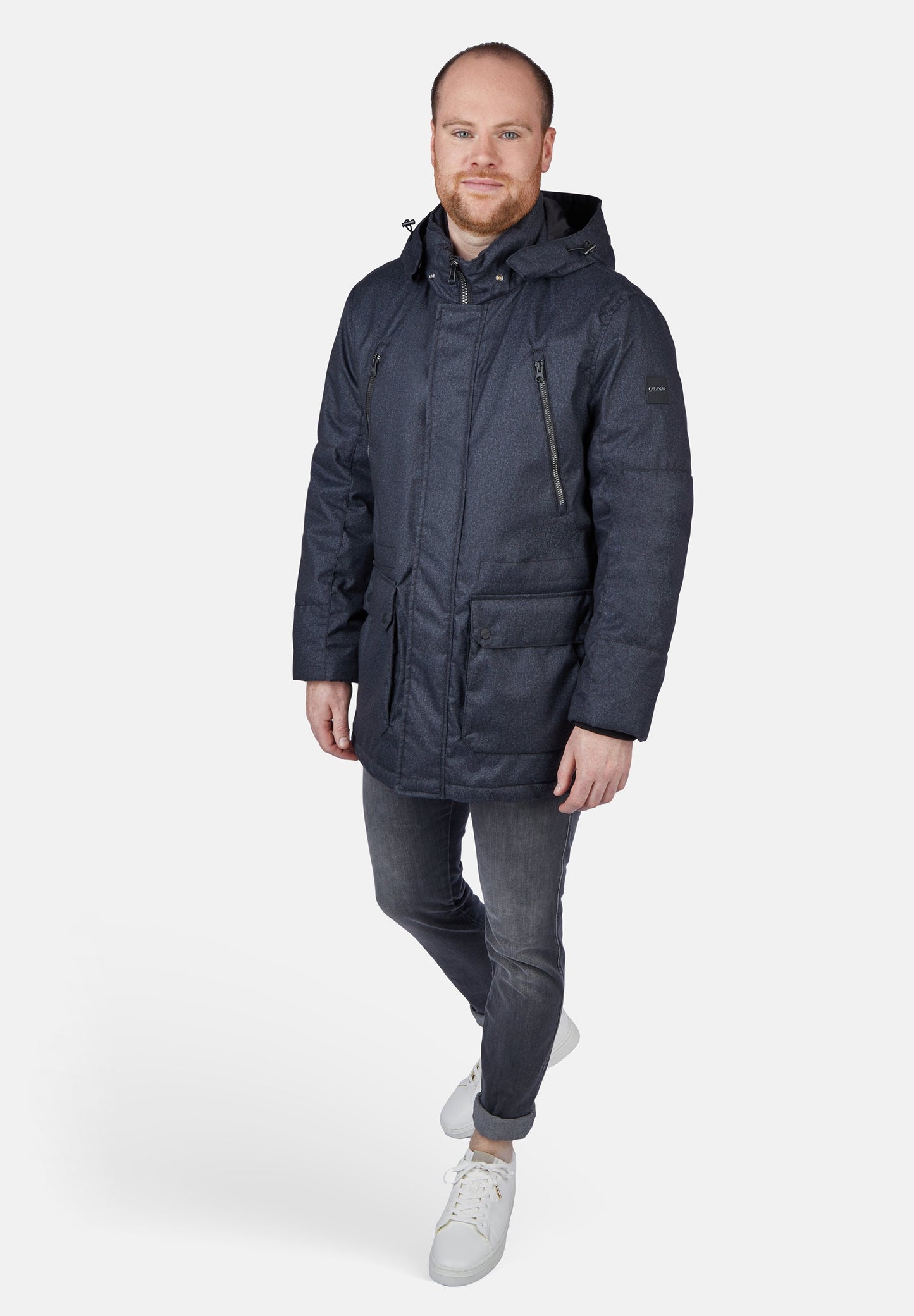 Material Mix Parka (Dark Blue)