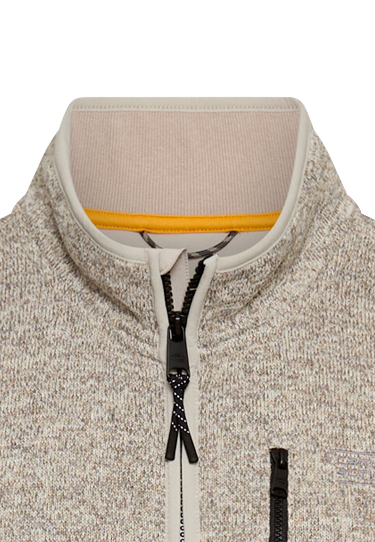 Strickjacke mit Stehkragen (Oatmeal)