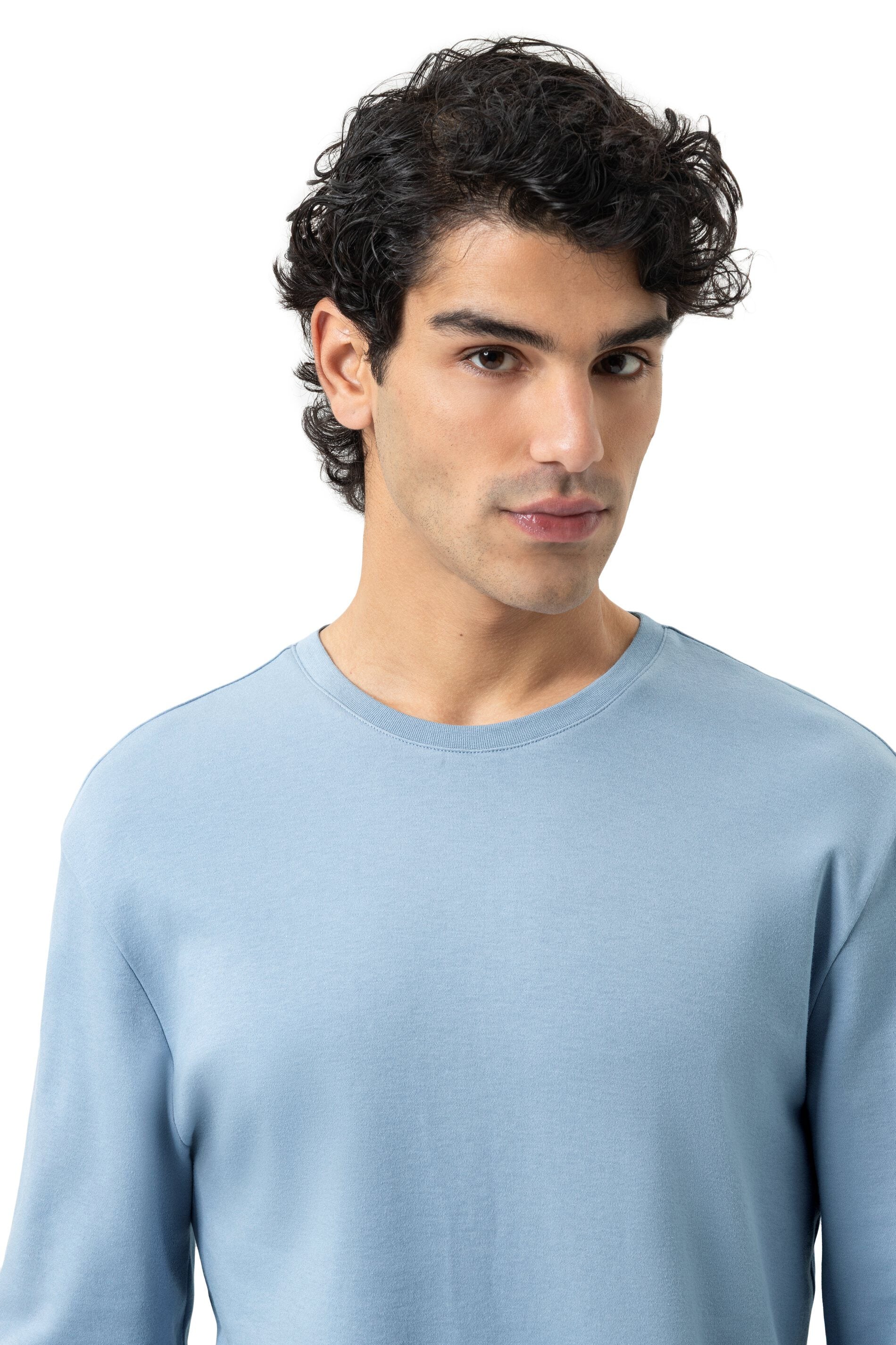 T-Shirt langarm (Azzurro)