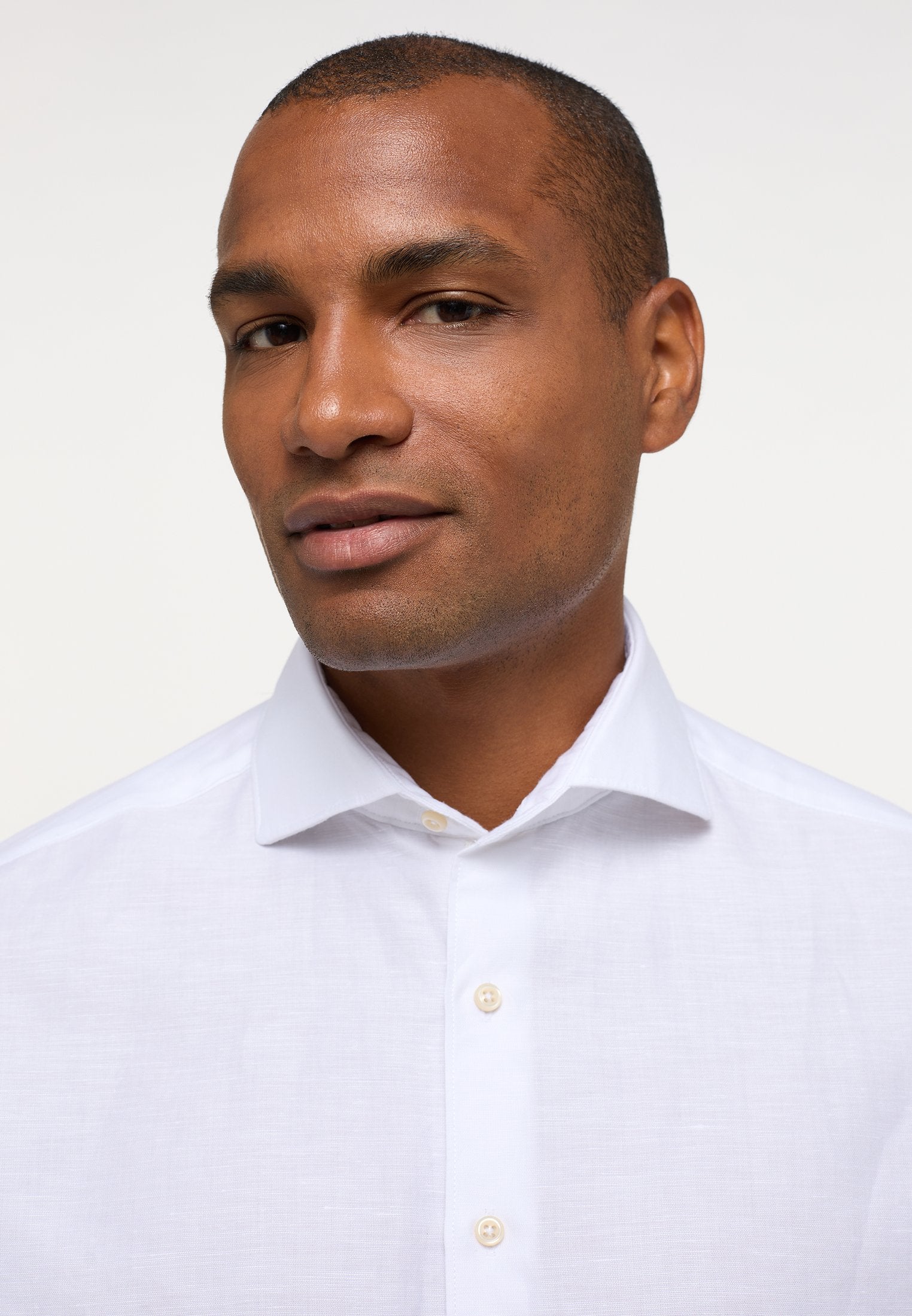 Linen Shirt Twill Langarm (Weiss)