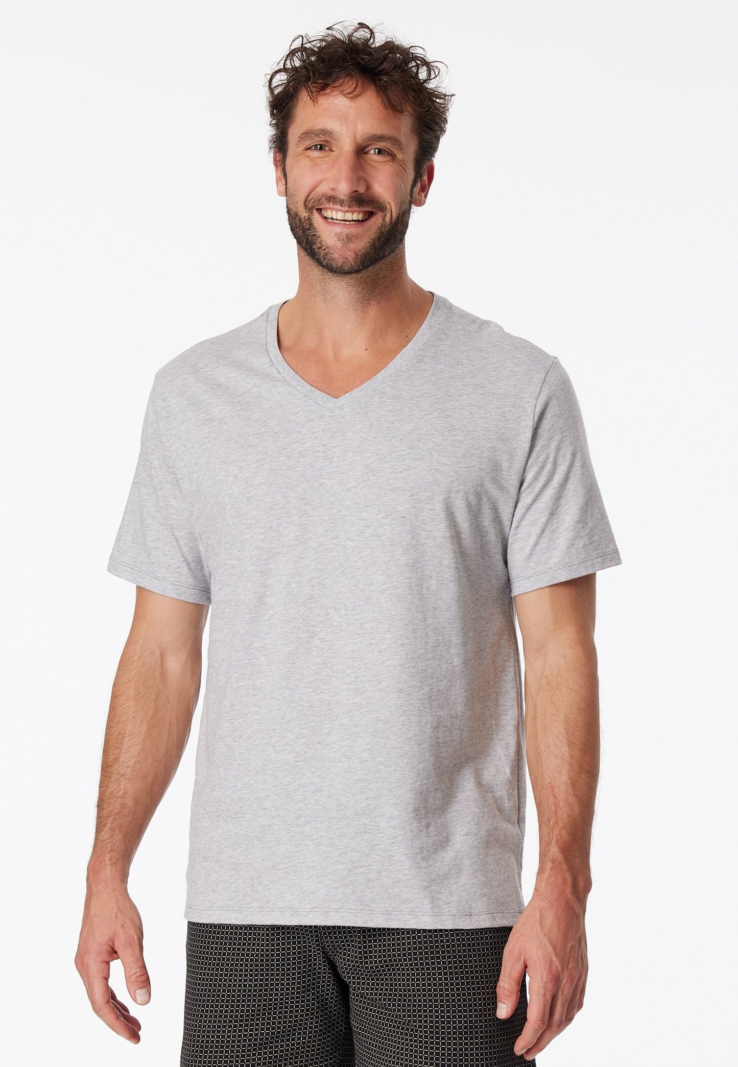 T-shirt V-Ausschnitt (Grau-mel.)