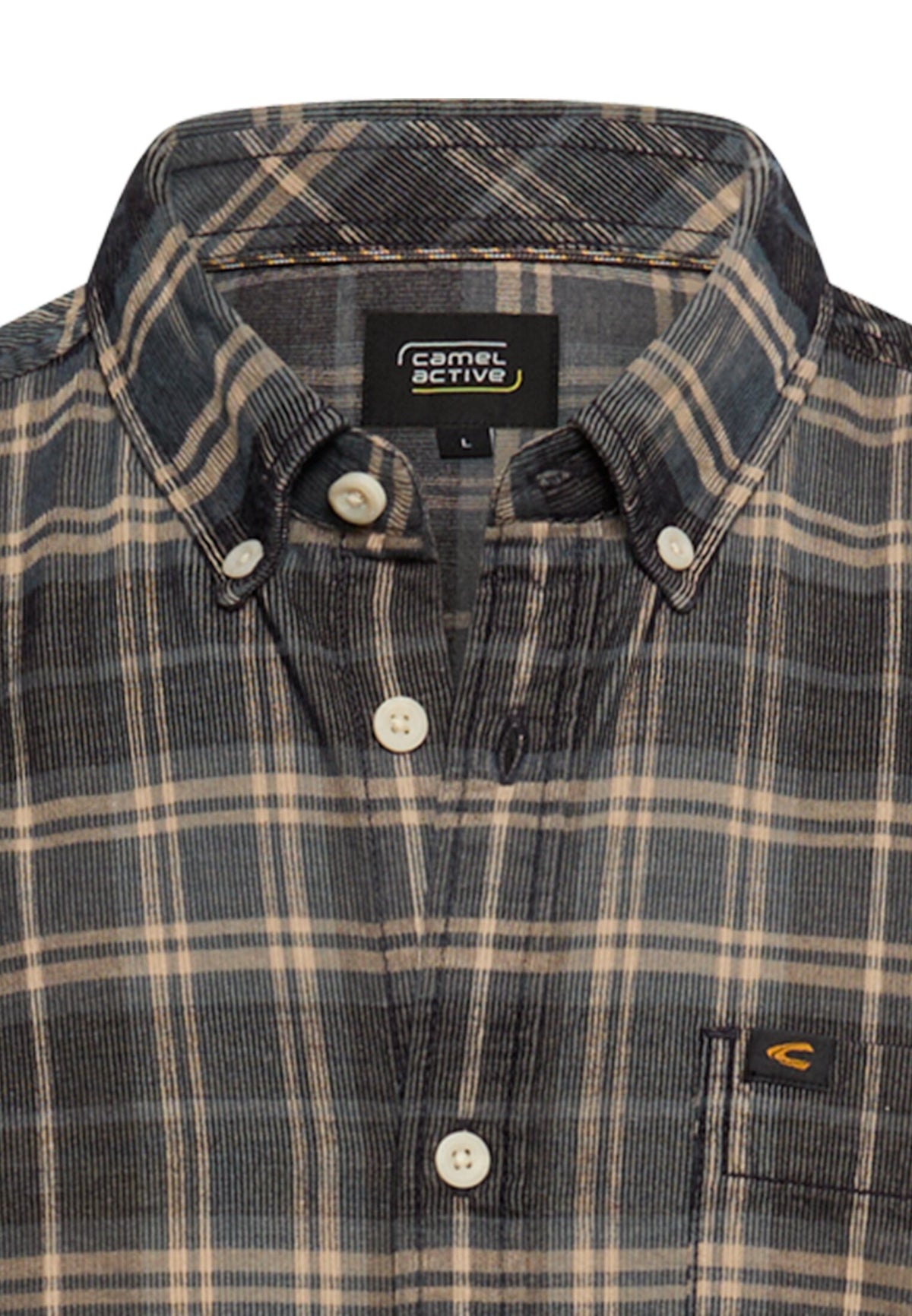 Baumwollhemd mit Button-Down-Kragen (Tinted Blue)
