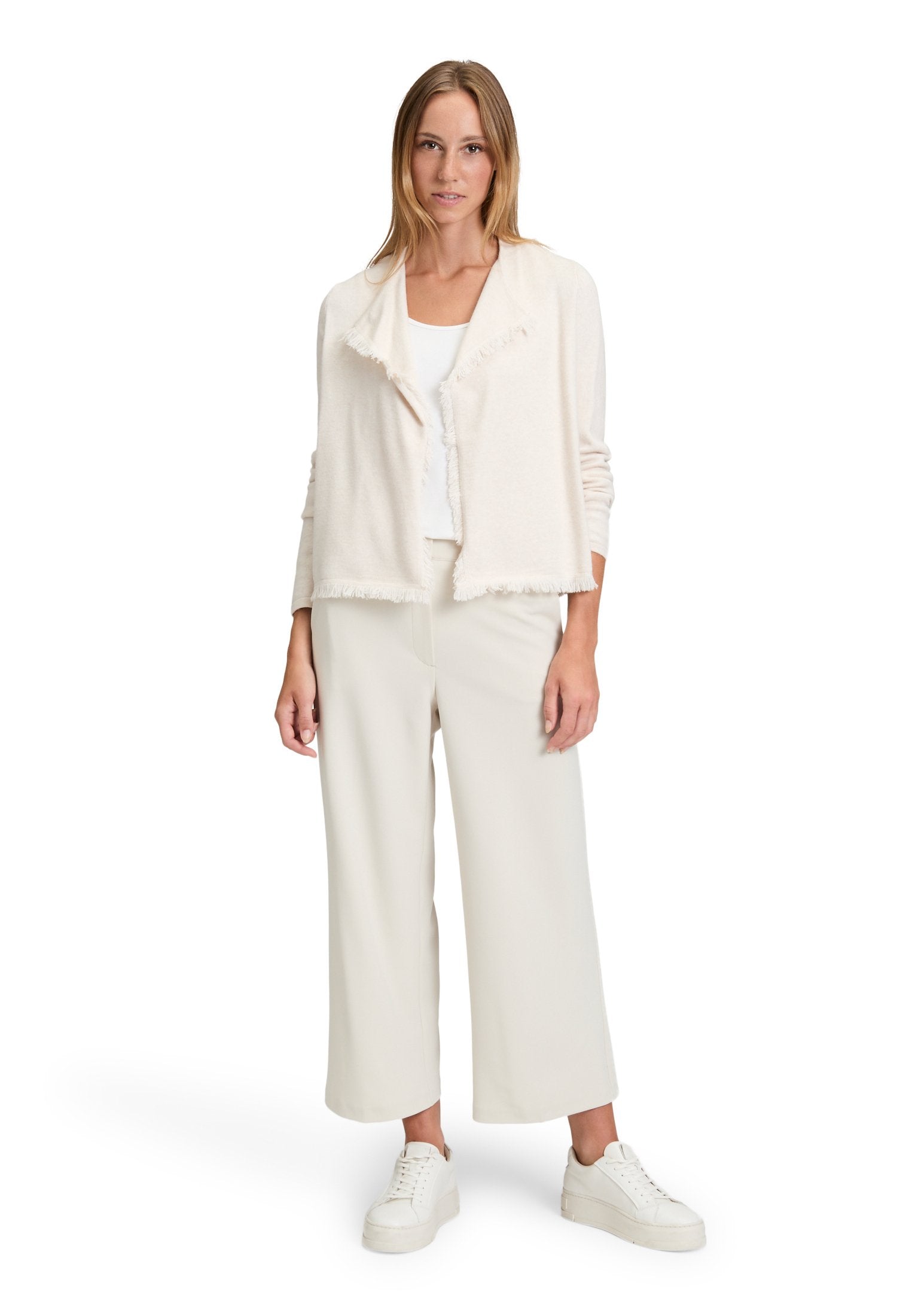 Casual-Strickjacke (Light Beige Mel)