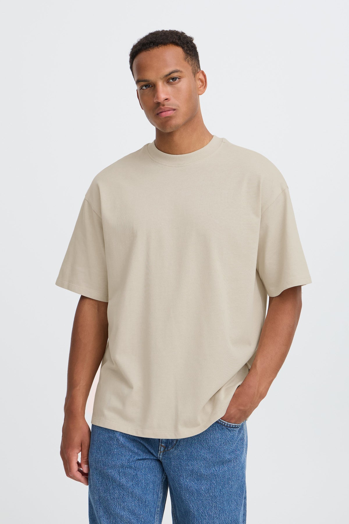 Bhlucius S/s Wash Print Tee (Oyster Gra)