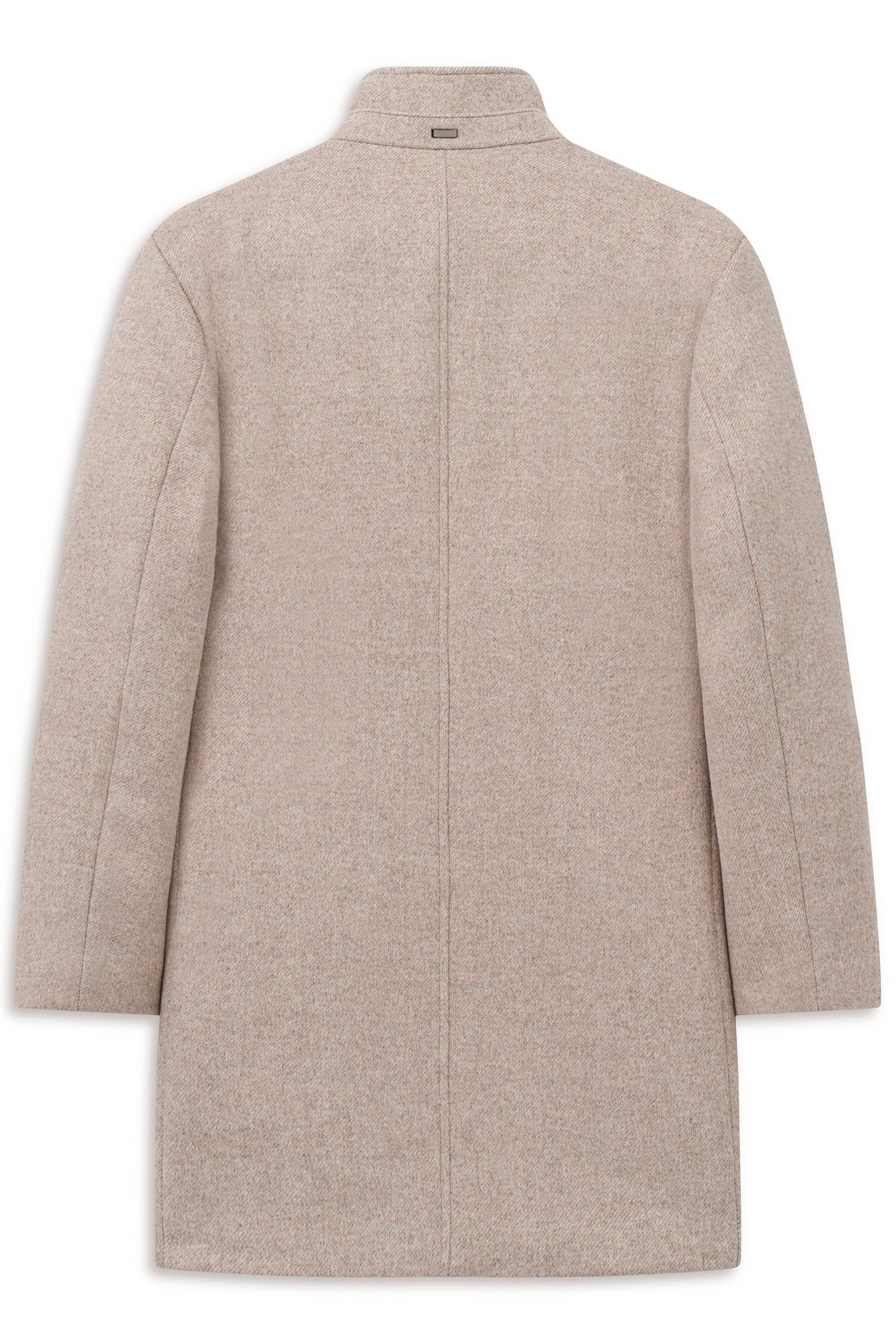 Herrenmantel Wolle (Beige)